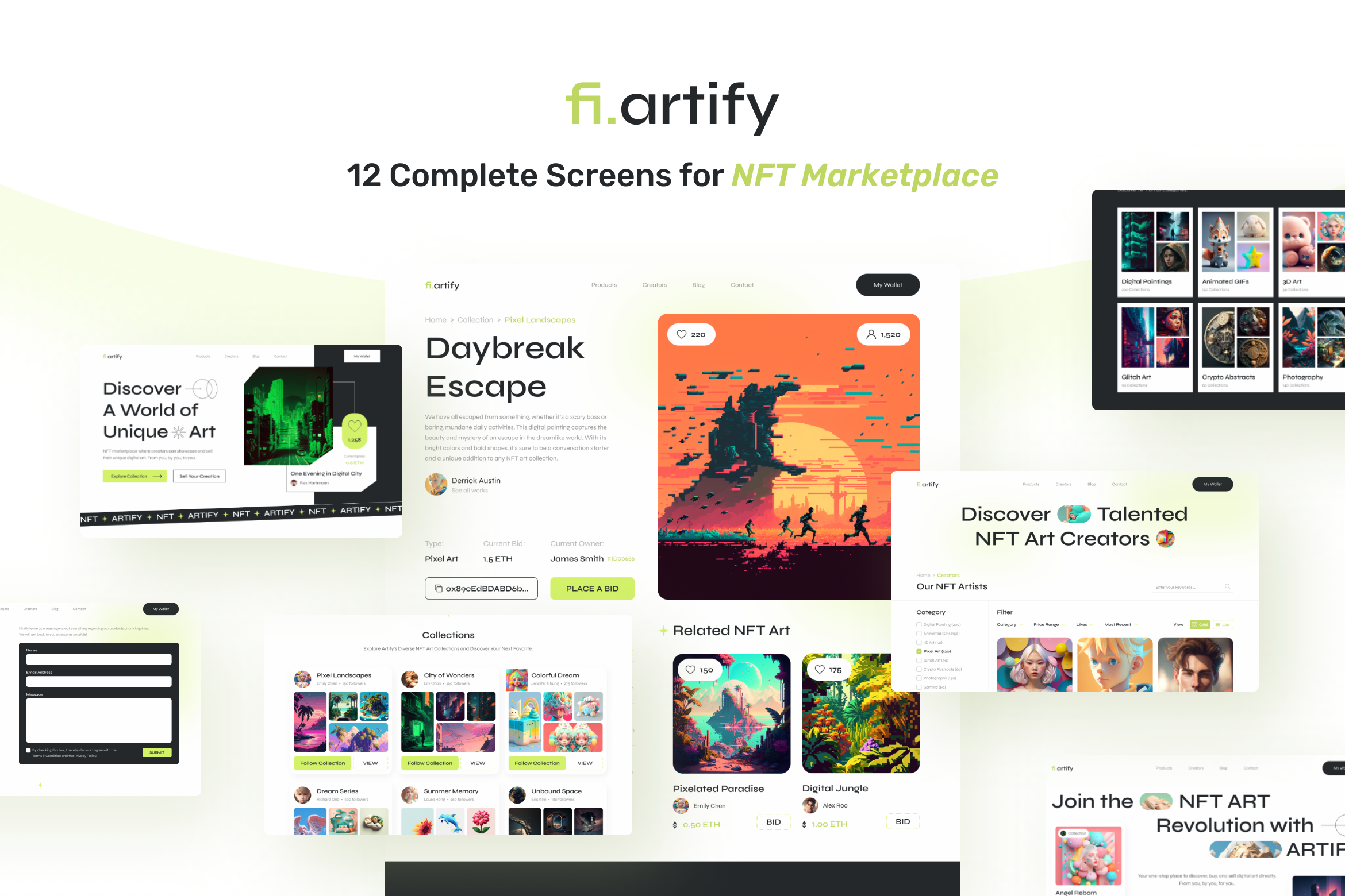 Artify - NFT Marketplace Figma Template - 6