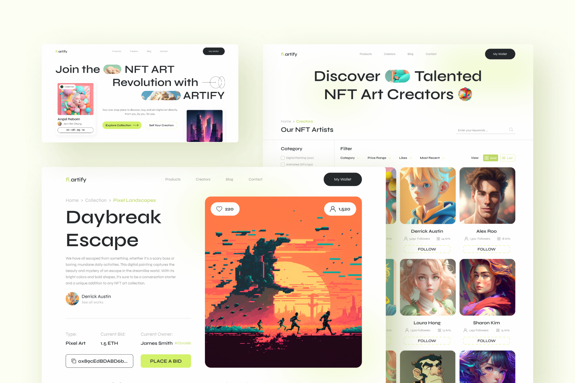 Artify - NFT Marketplace Figma Template - 1