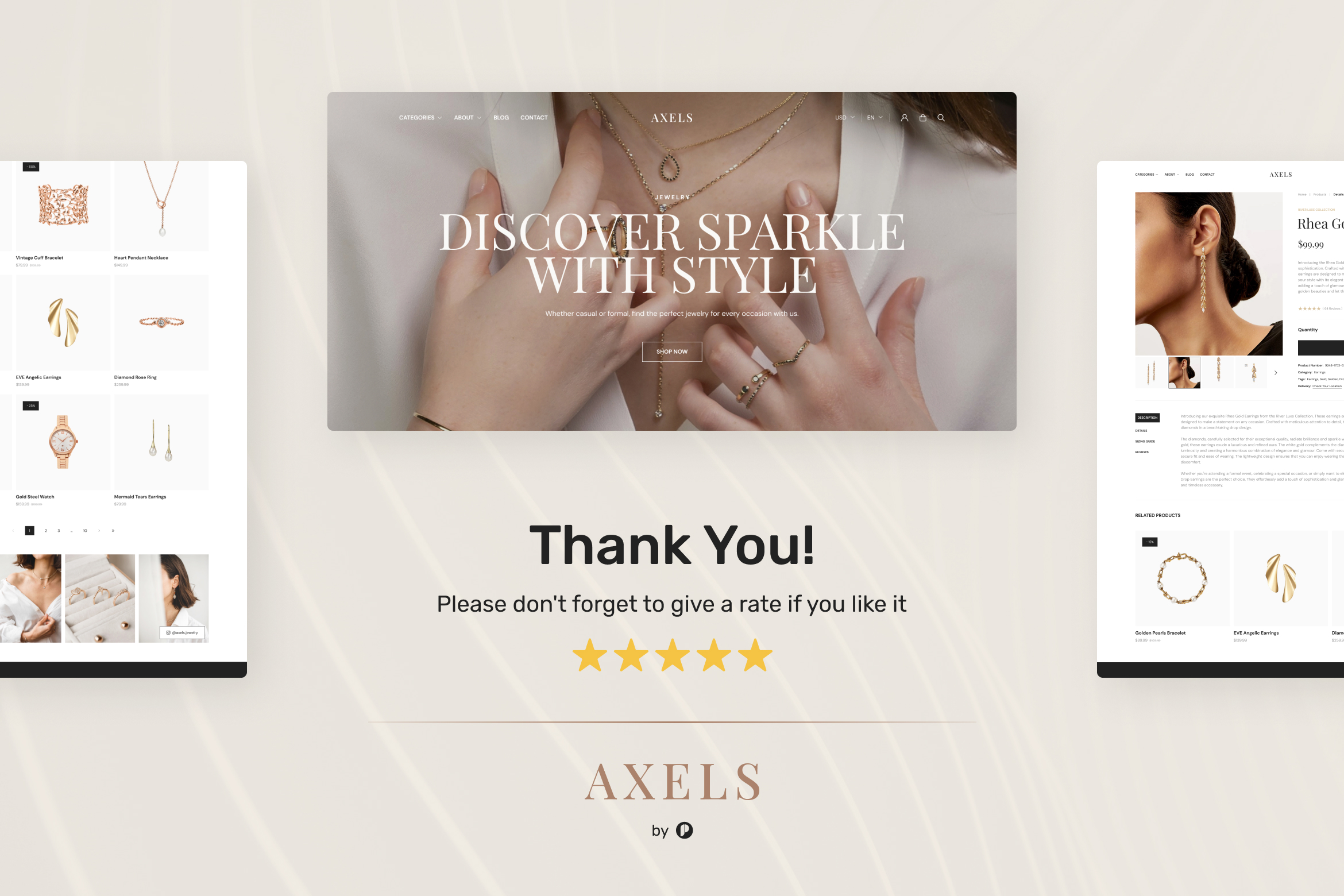 Axels - Jewelry E-Commerce Website UI Figma Template - 8