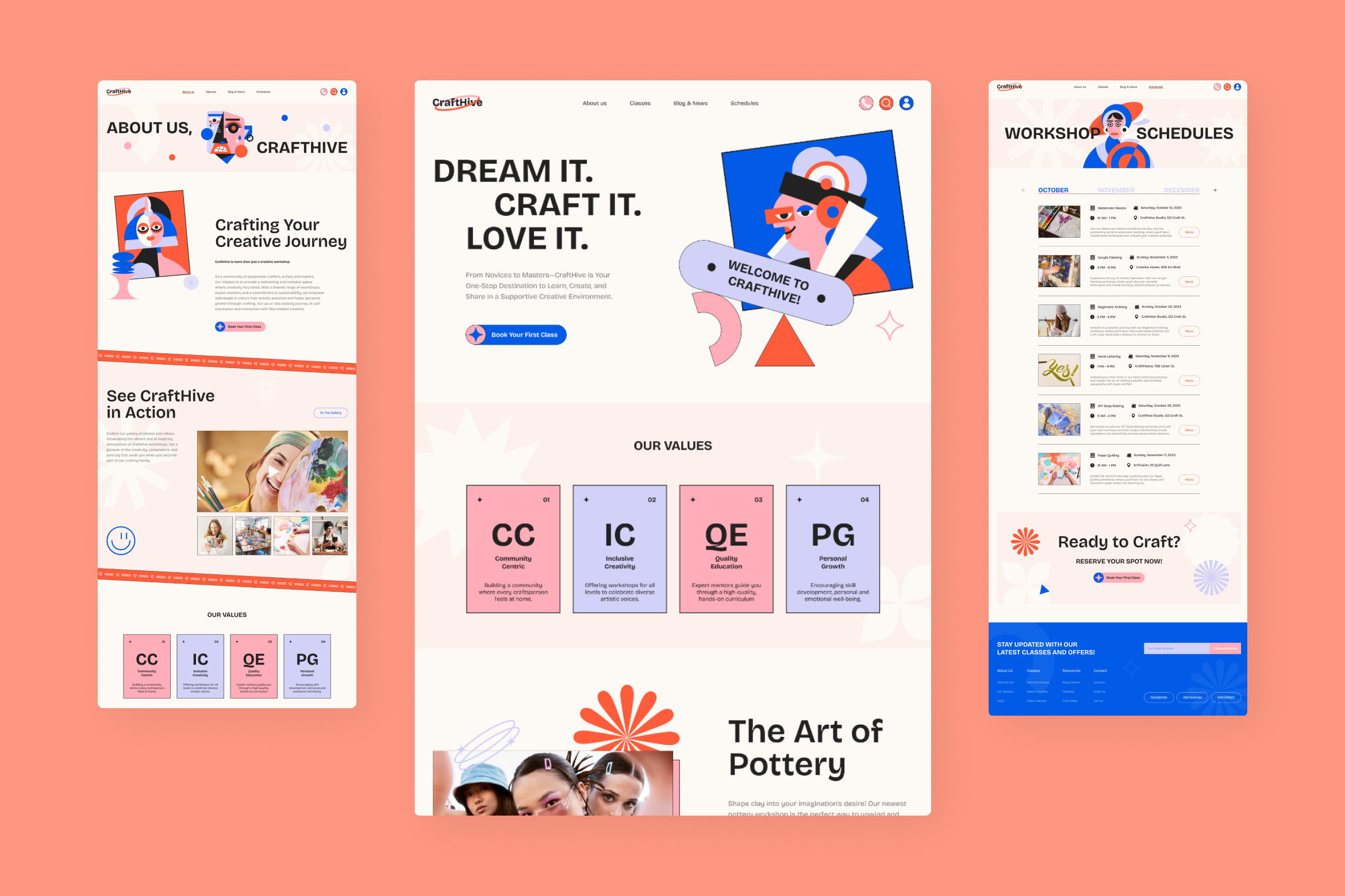 CraftHive - Creative Workshop Website Figma Template - 2