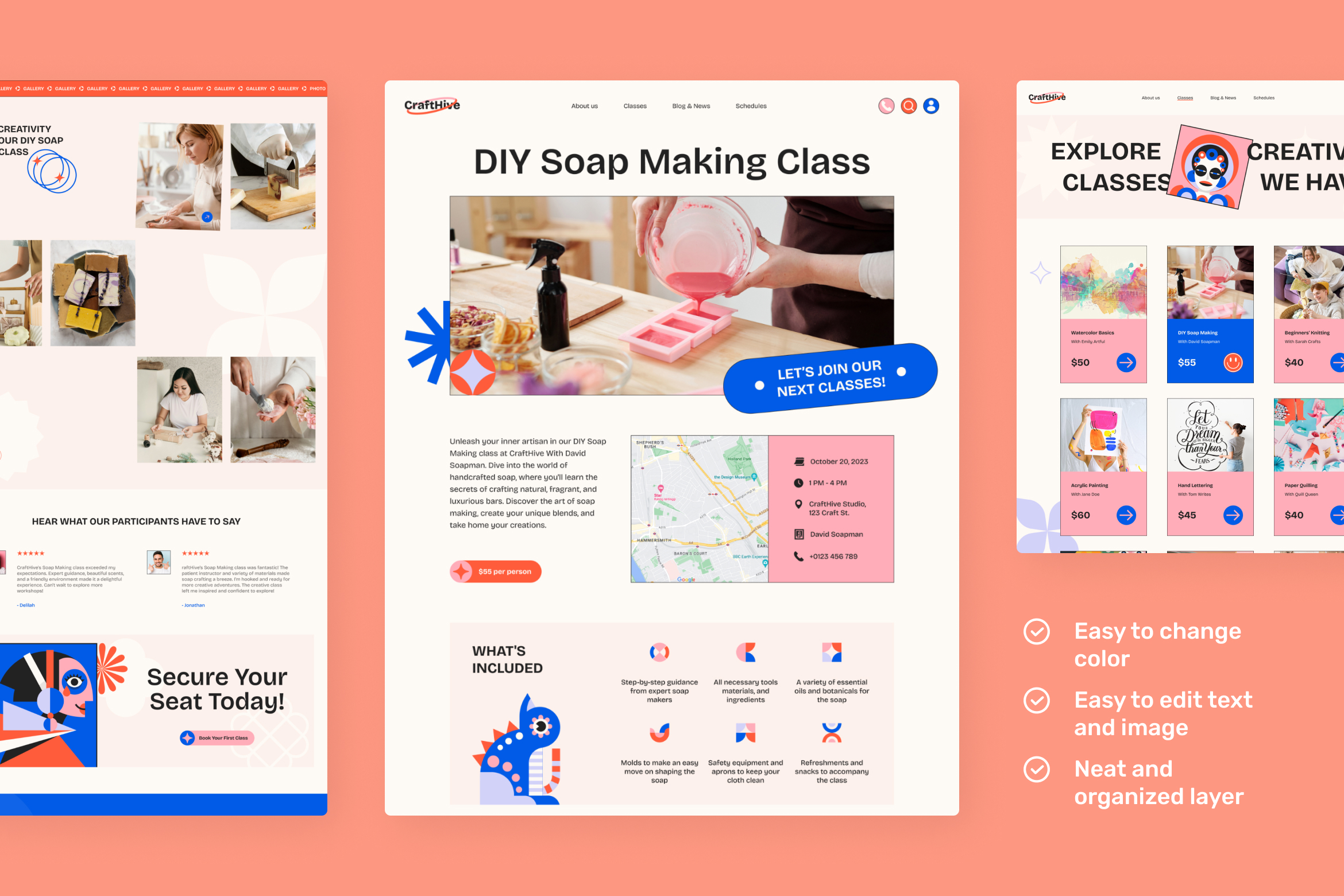 CraftHive - Creative Workshop Website Figma Template - 3