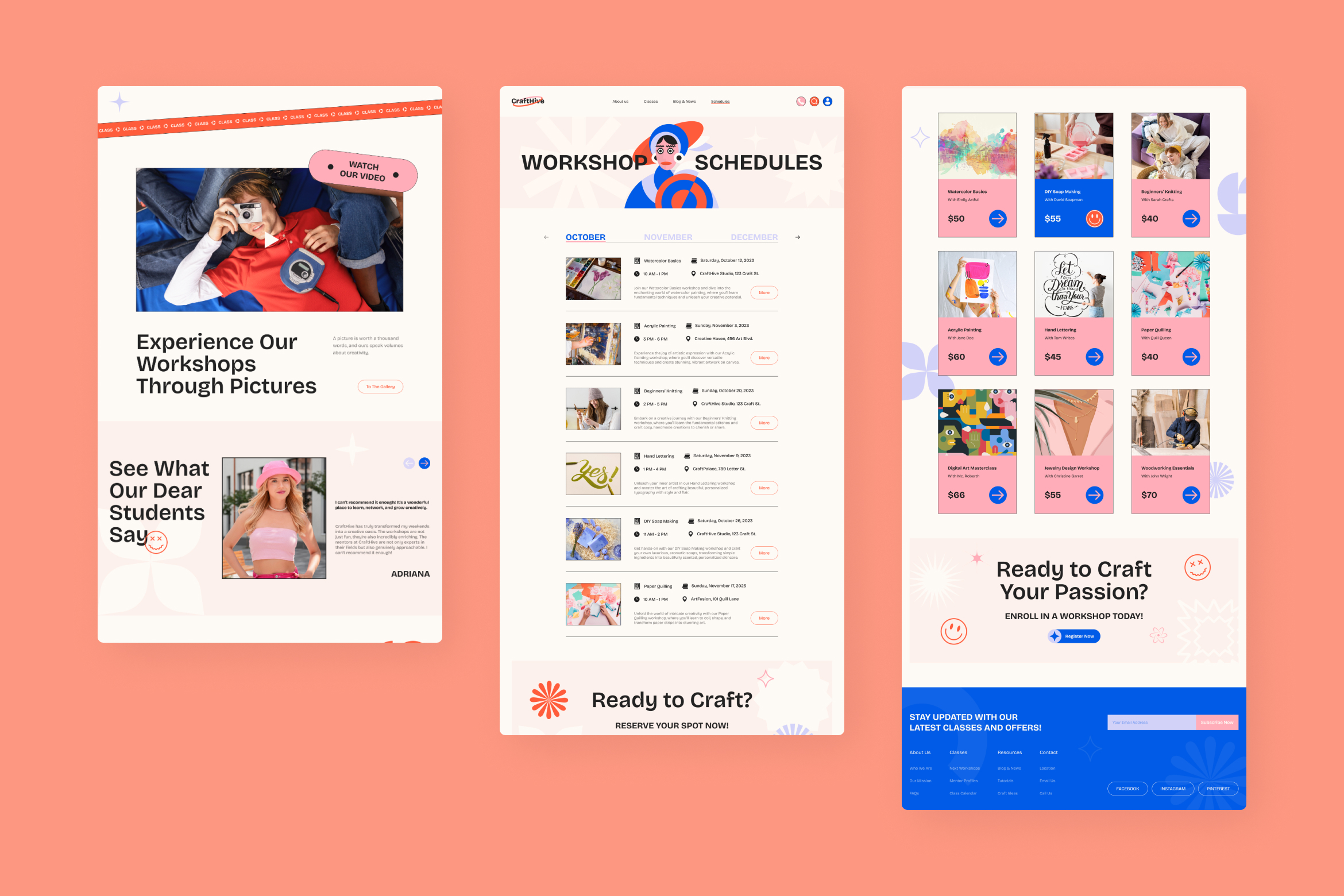 CraftHive - Creative Workshop Website Figma Template - 4