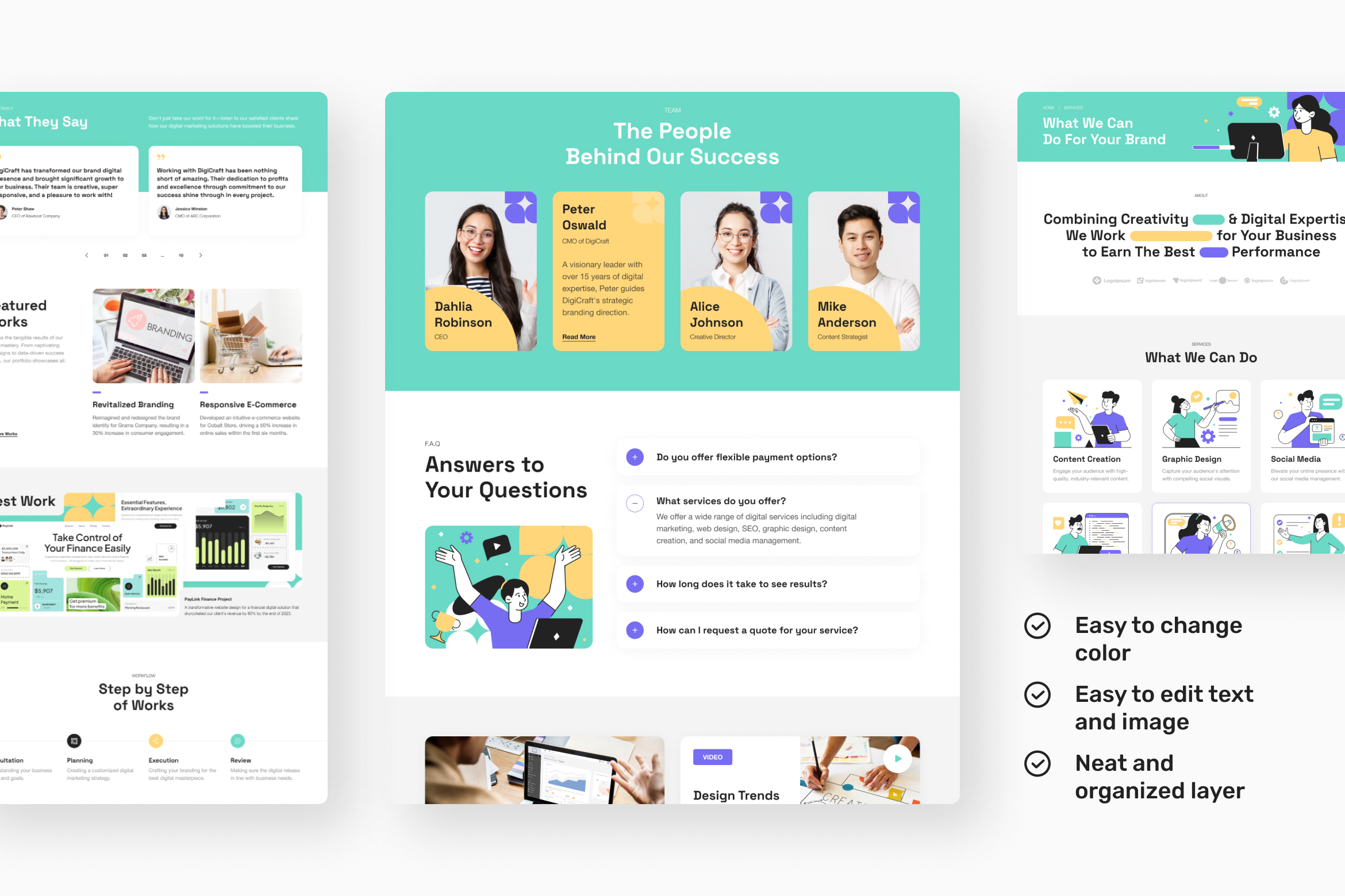 DigiCraft - Digital Agency Website UI Figma Template - 3