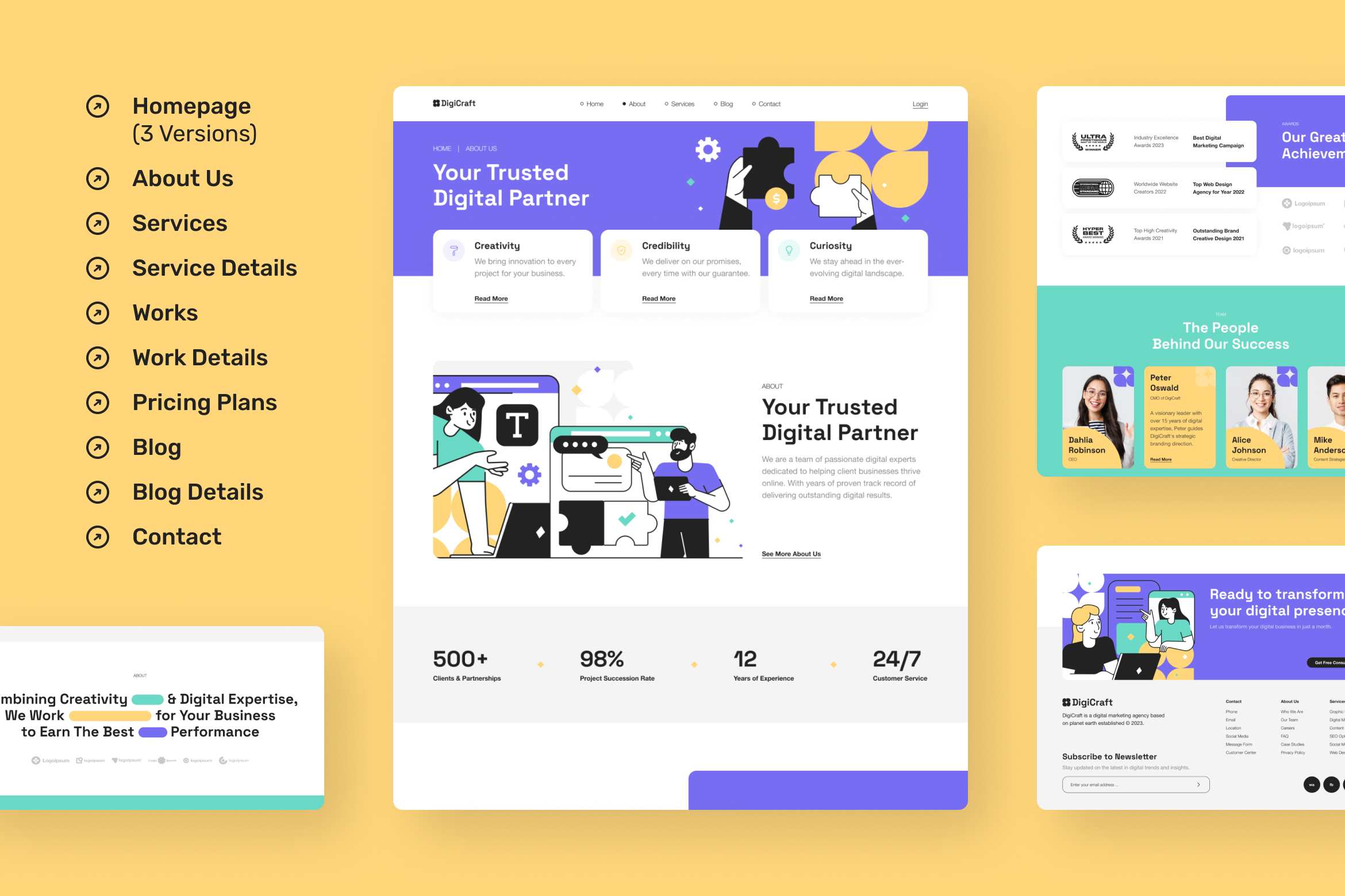 DigiCraft - Digital Agency Website UI Figma Template - 4