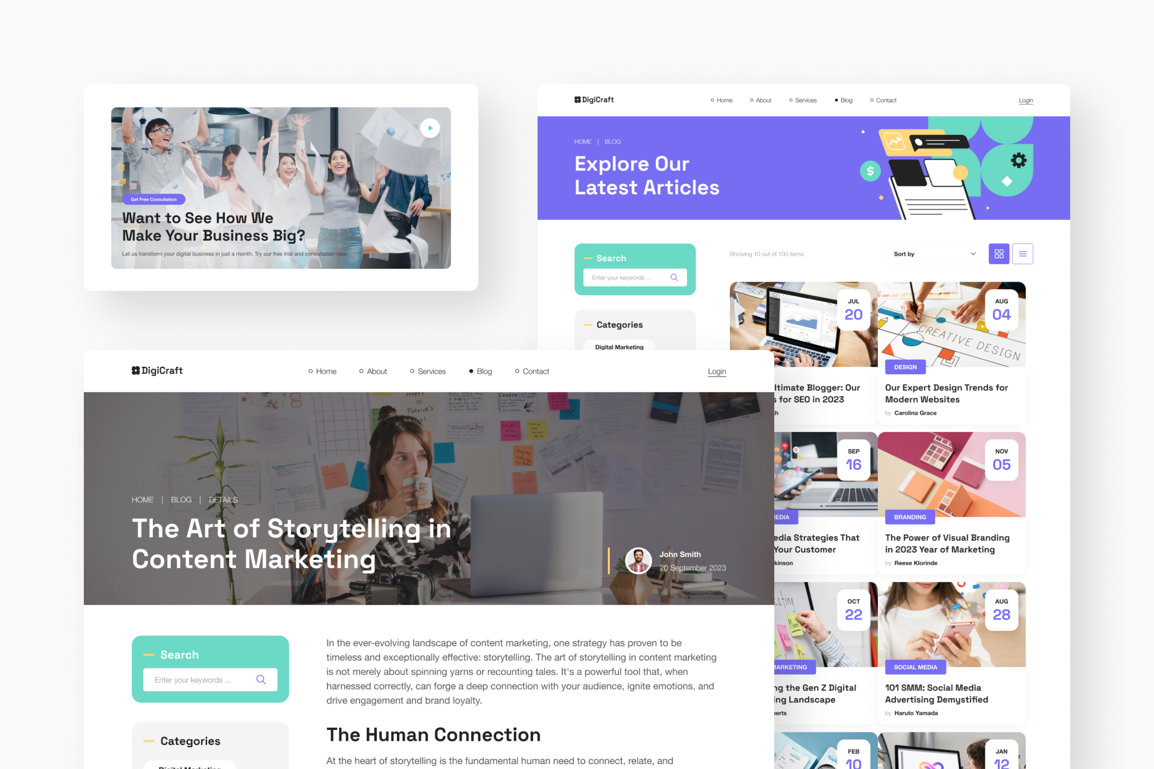 DigiCraft - Digital Agency Website UI Figma Template - 5