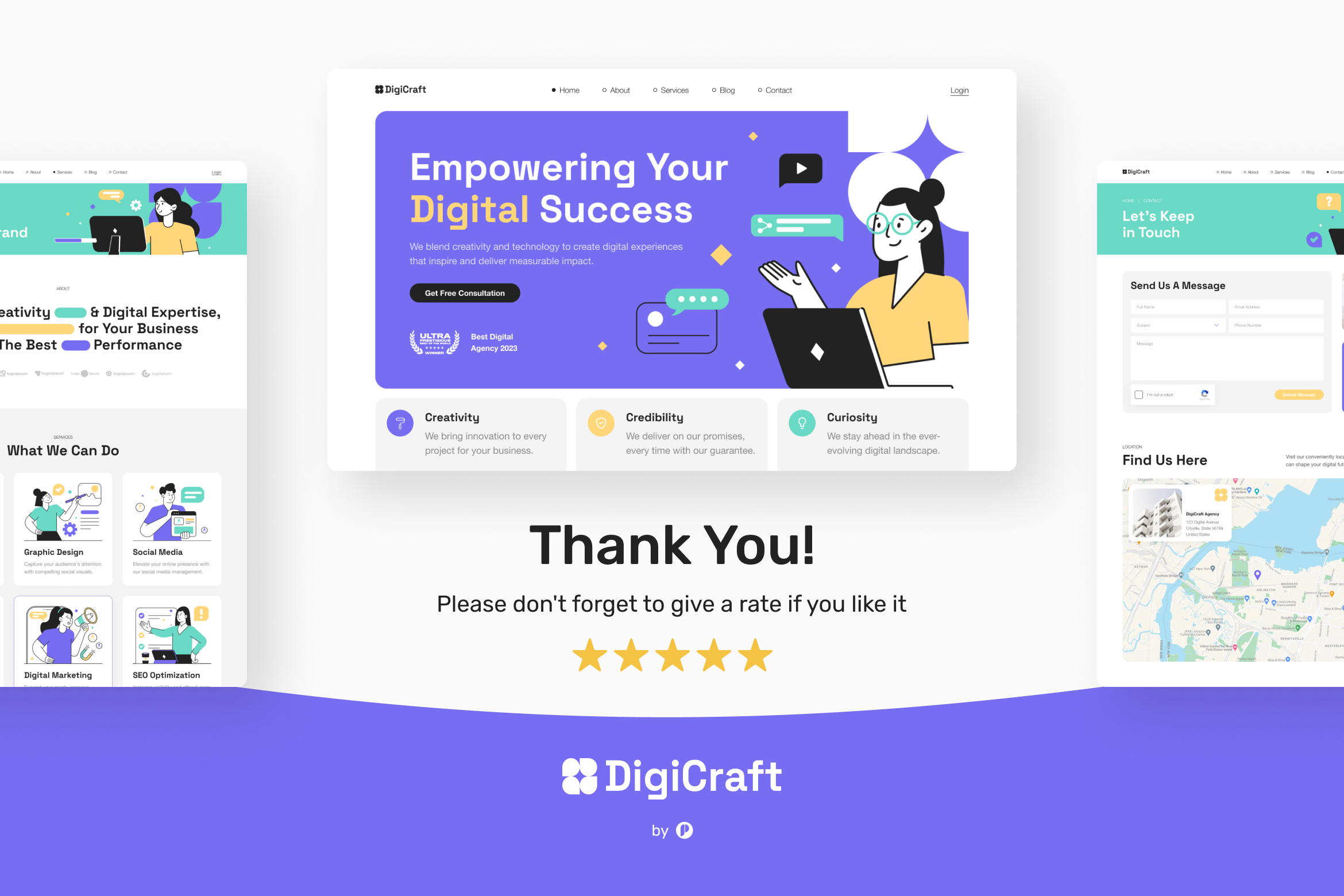 DigiCraft - Digital Agency Website UI Figma Template - 8