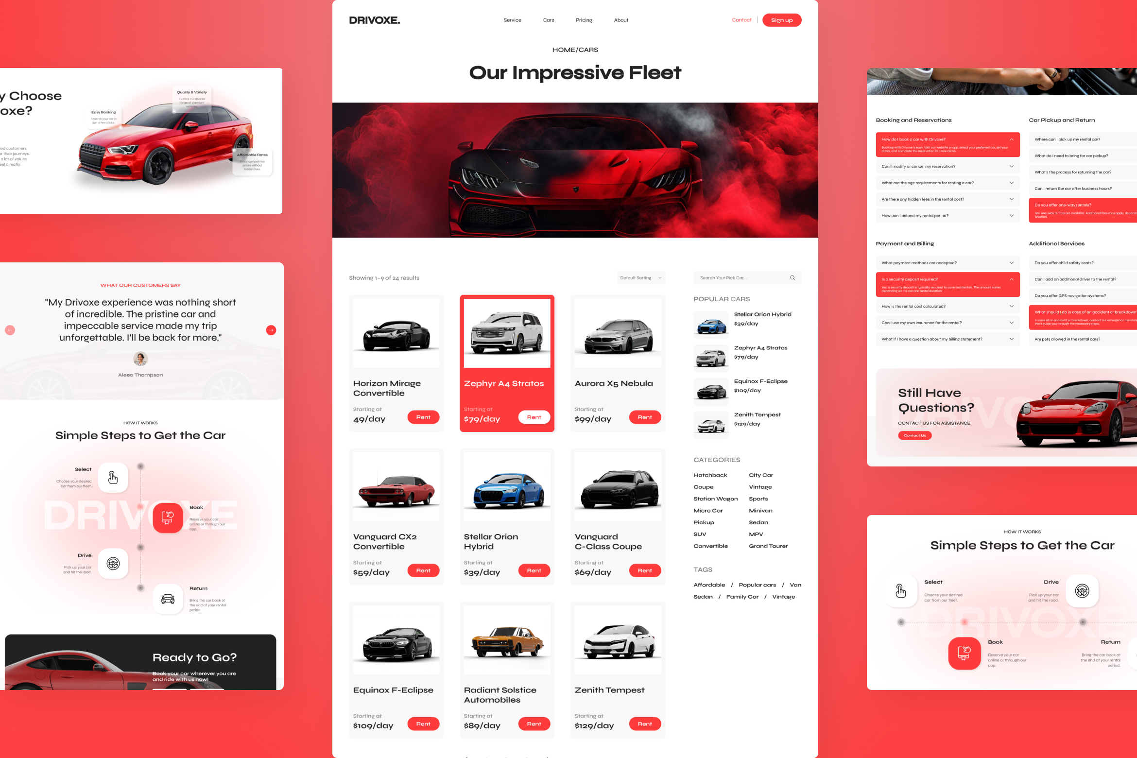 Drivoxe - Car Rental Website UI Figma Template - 5