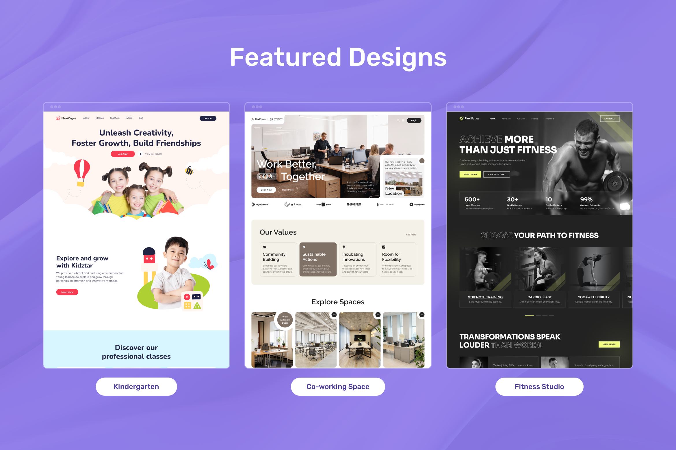 FlexiPages - Multipurpose Landing Page Design UI Bundle - 5