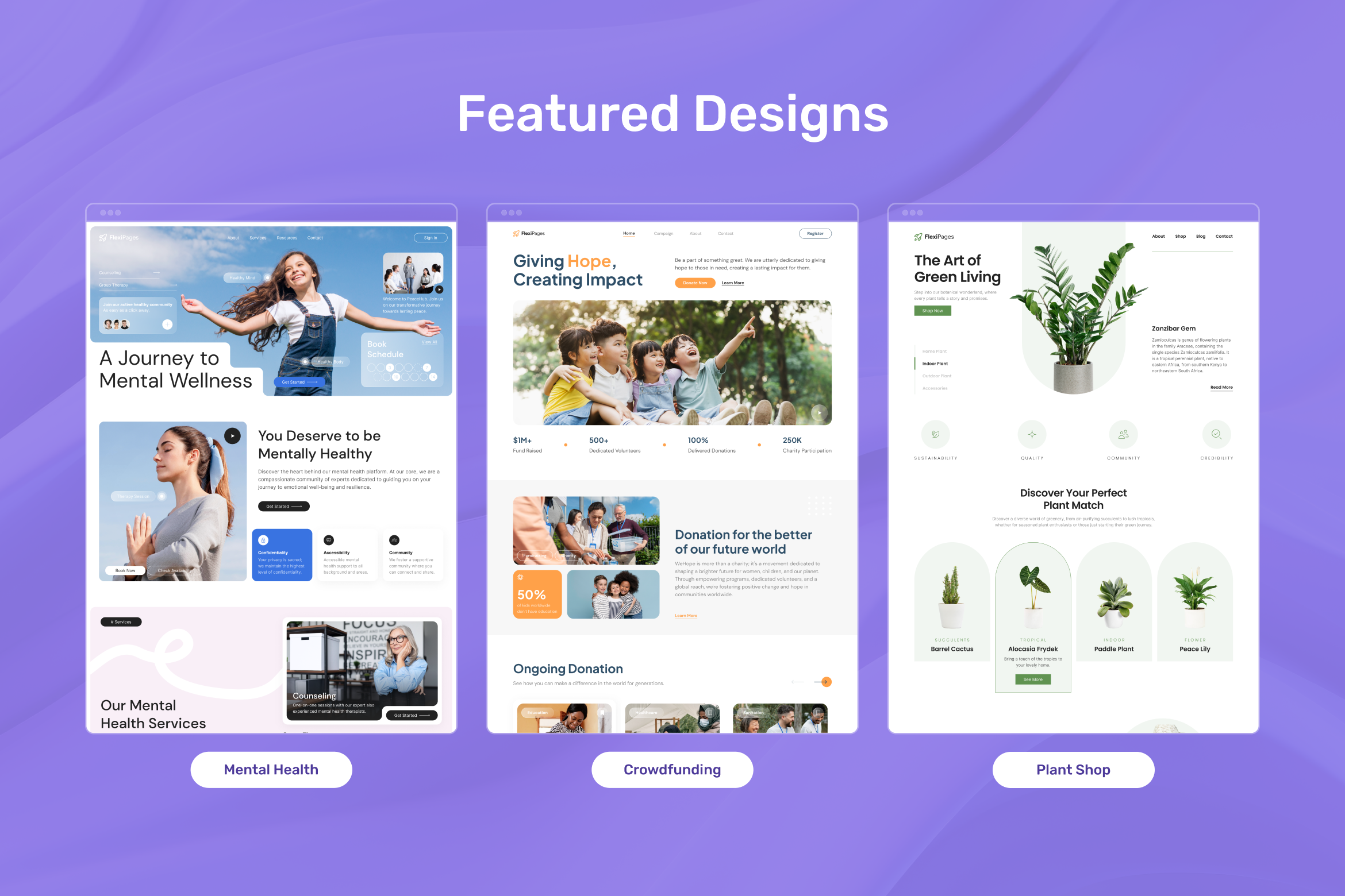 FlexiPages - Multipurpose Landing Page Design UI Bundle - 6