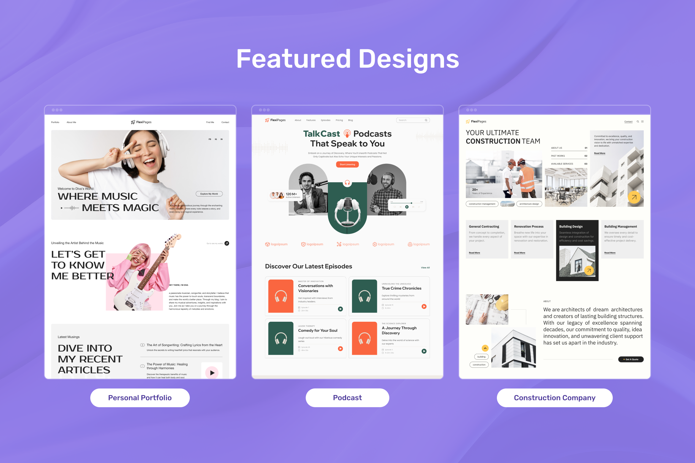 FlexiPages - Multipurpose Landing Page Design UI Bundle - 7