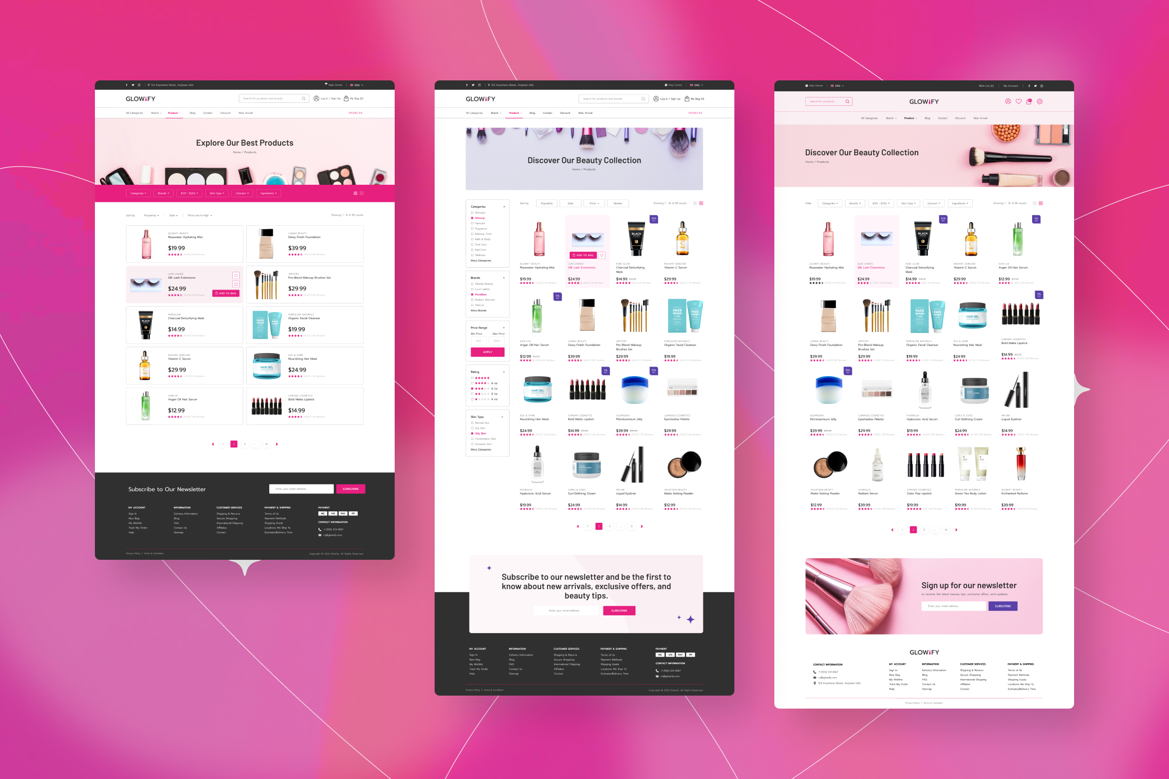 Glowify - Beauty E-Commerce Website Figma Template - 5