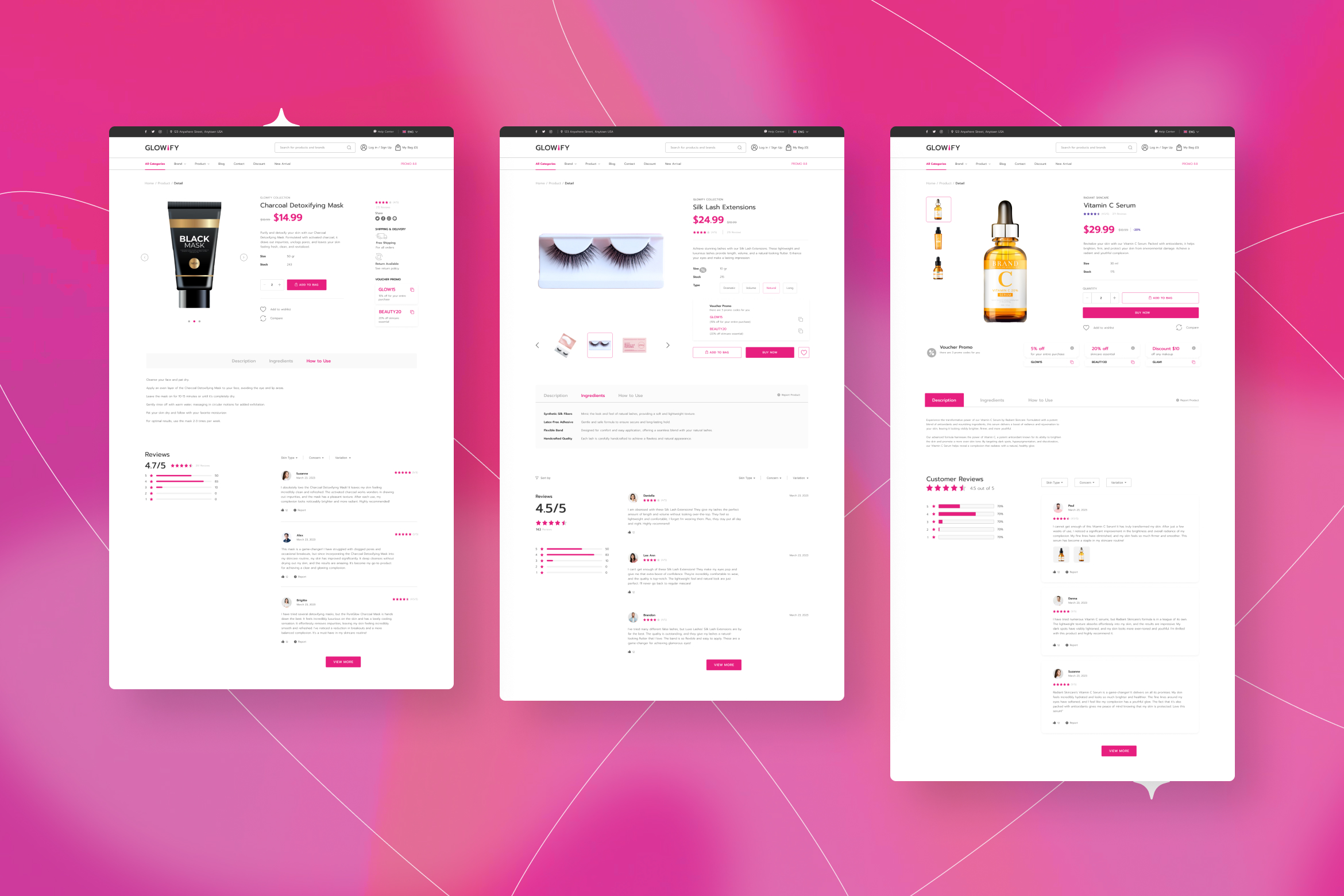 Glowify - Beauty E-Commerce Website Figma Template - 7