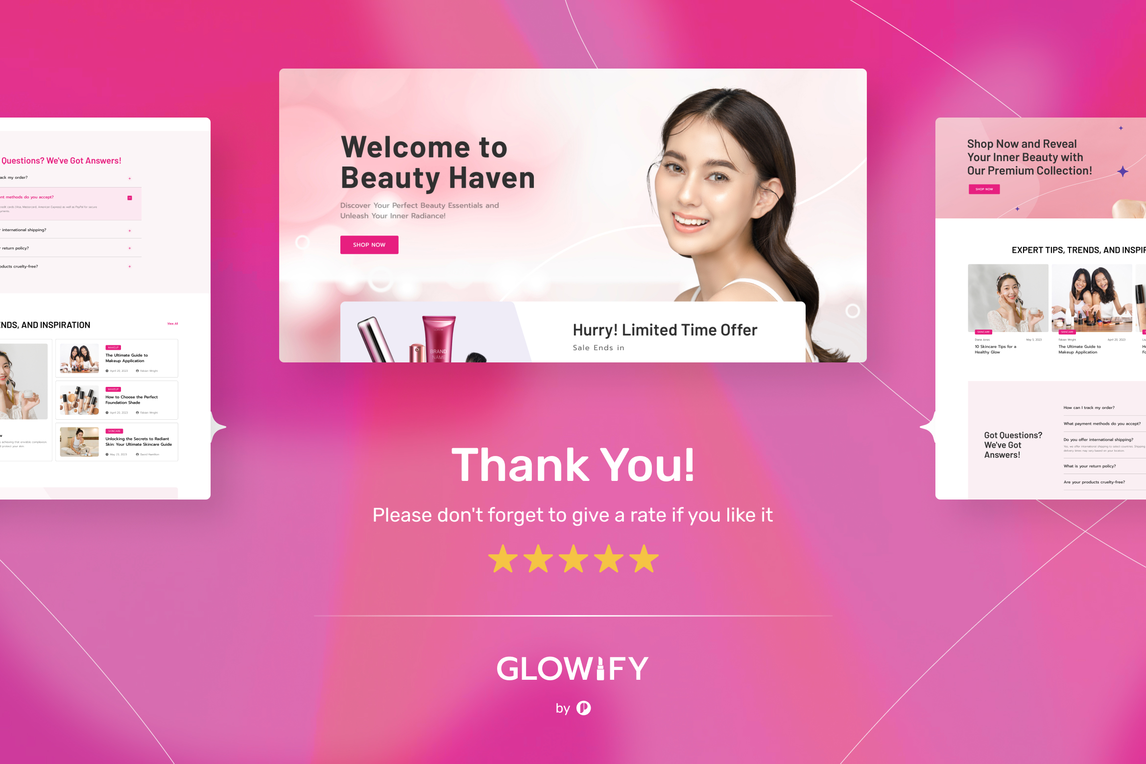 Glowify - Beauty E-Commerce Website Figma Template - 8