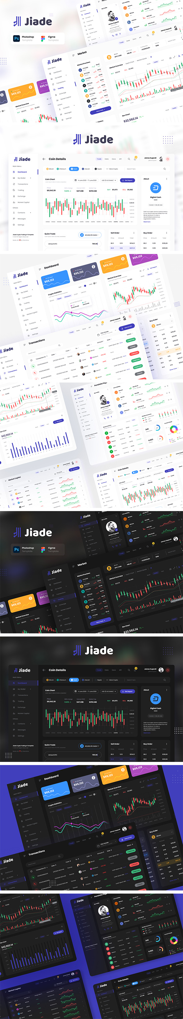 Jiade - Modern Crypto Trading UI Template Figma - 1
