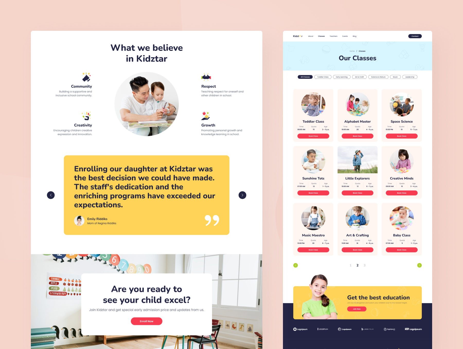 Kidztar - Kindergarten Website Figma Template - 2