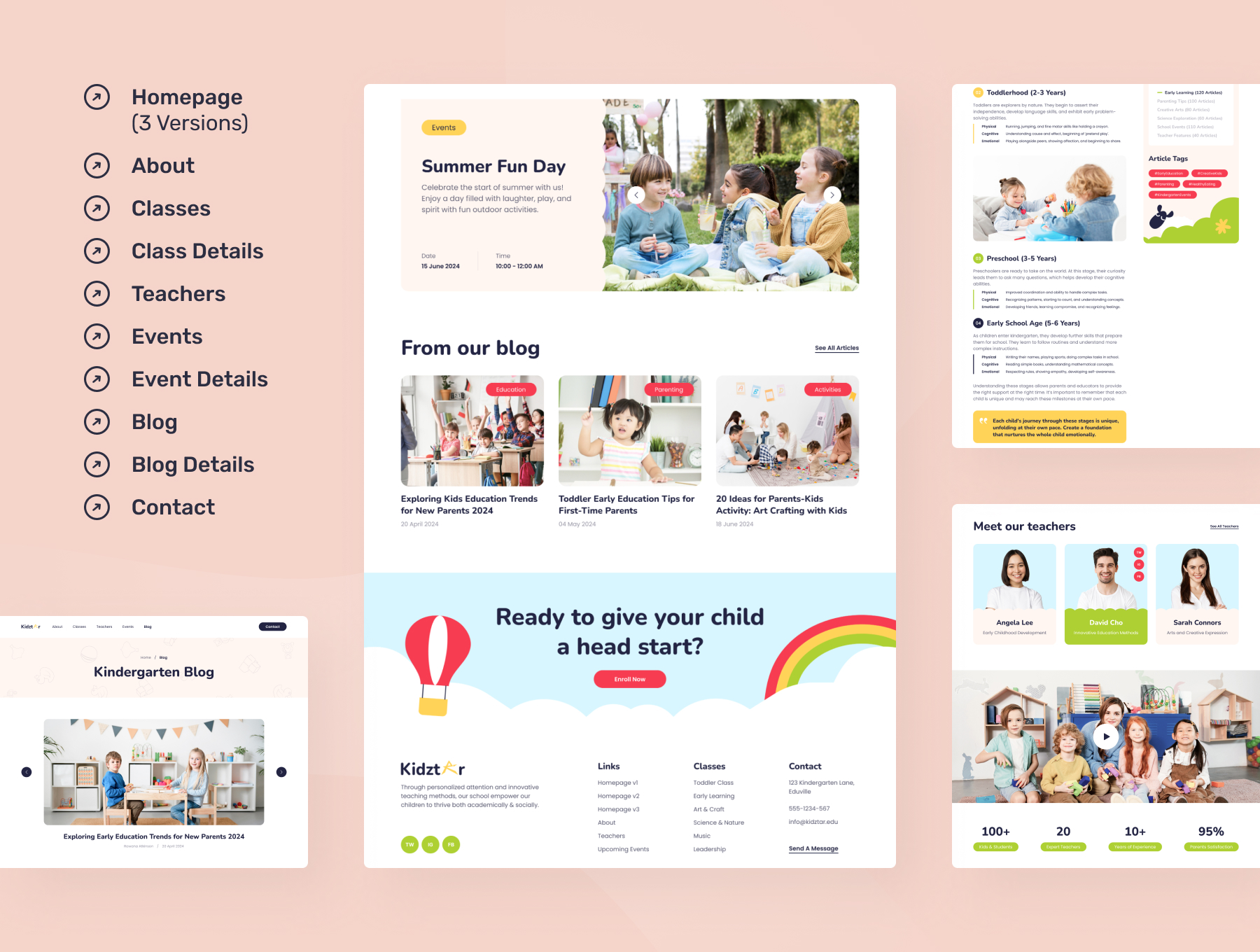 Kidztar - Kindergarten Website Figma Template - 4