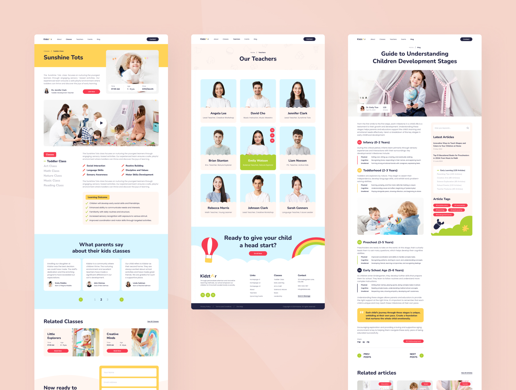 Kidztar - Kindergarten Website Figma Template - 7