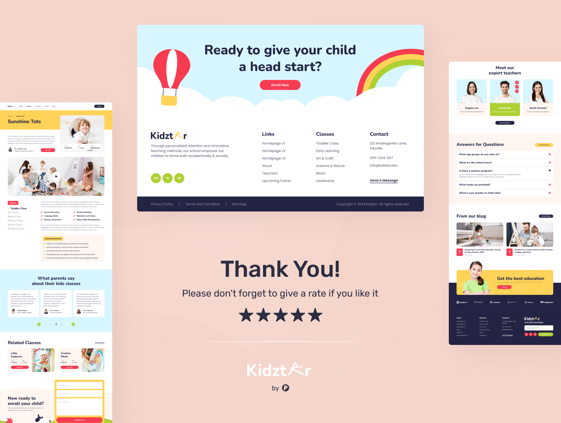 Kidztar - Kindergarten Website Figma Template - 8