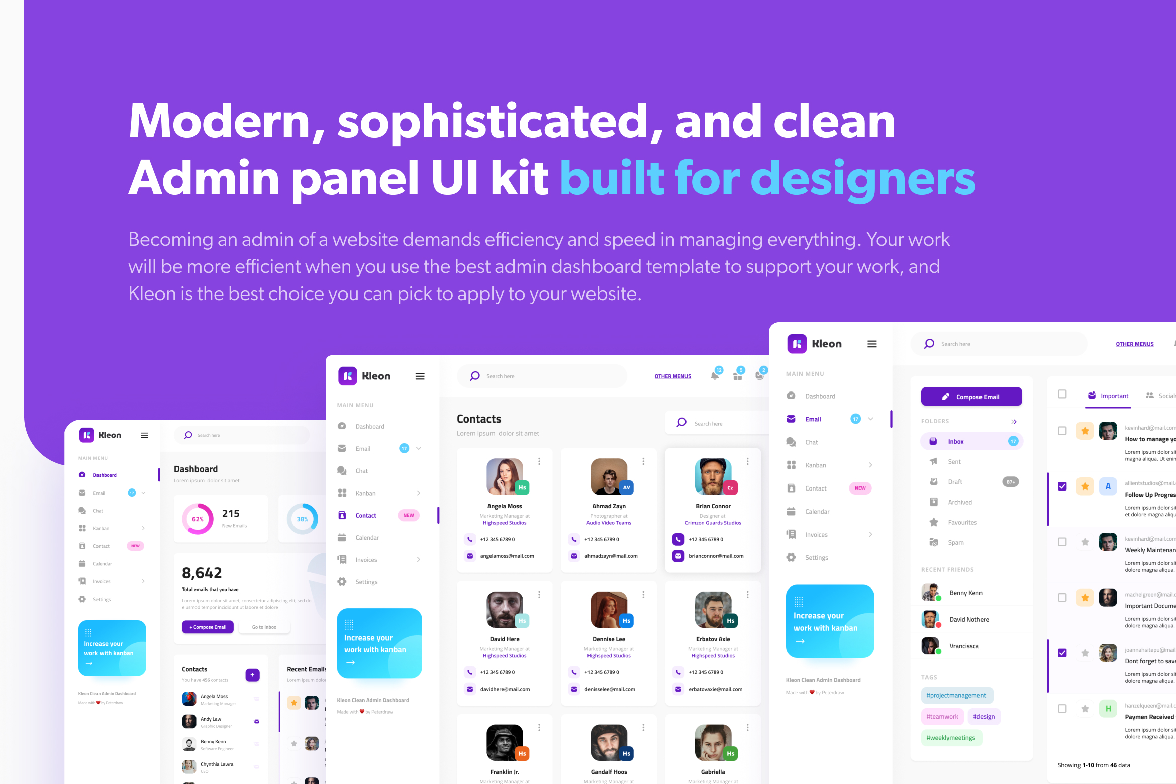 Kleon - Clean Admin Panel Dashboard UI Template Figma - 1