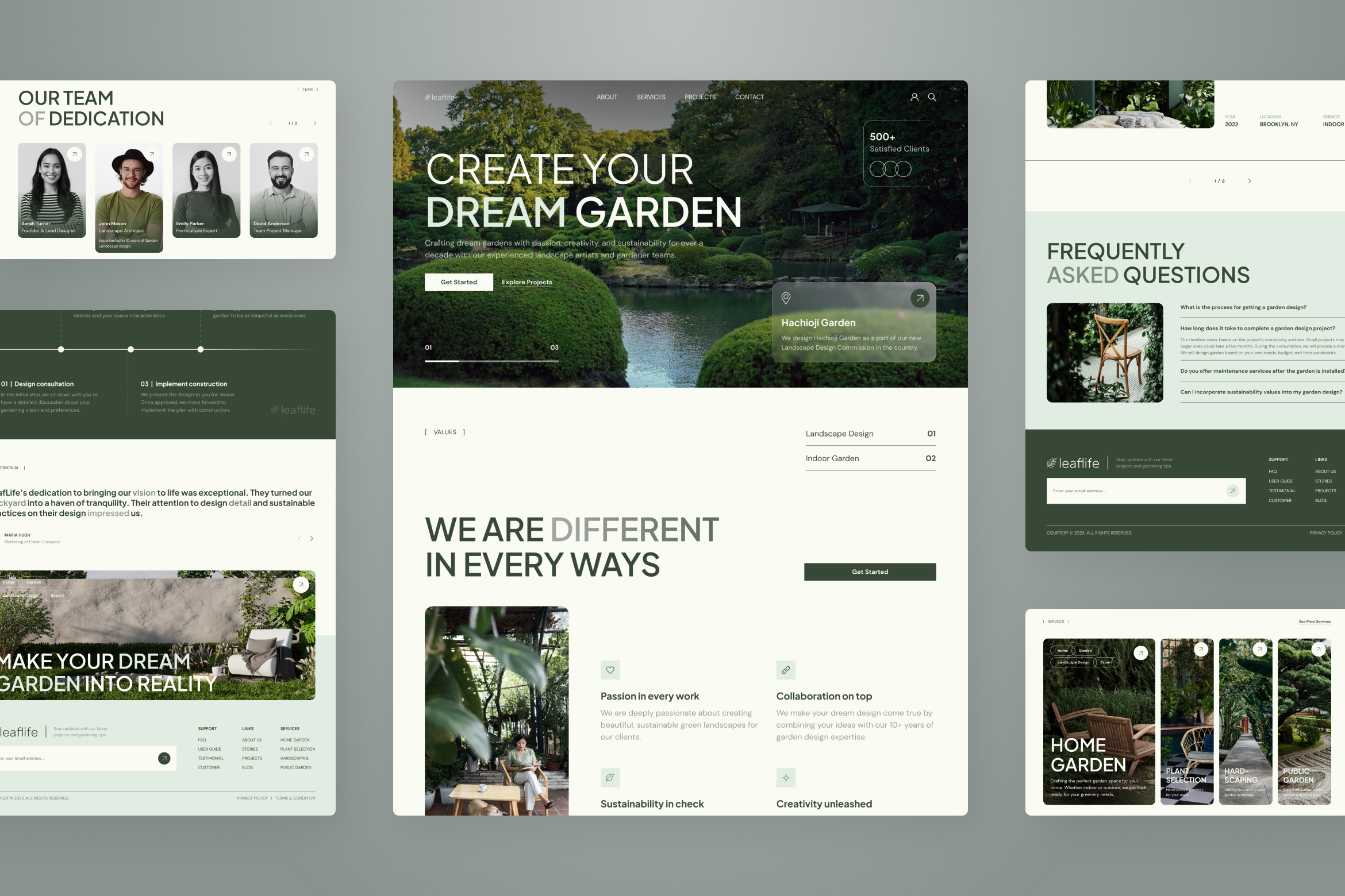 LeafLife - Garden Landscape Design Service Website Figma Template - 3