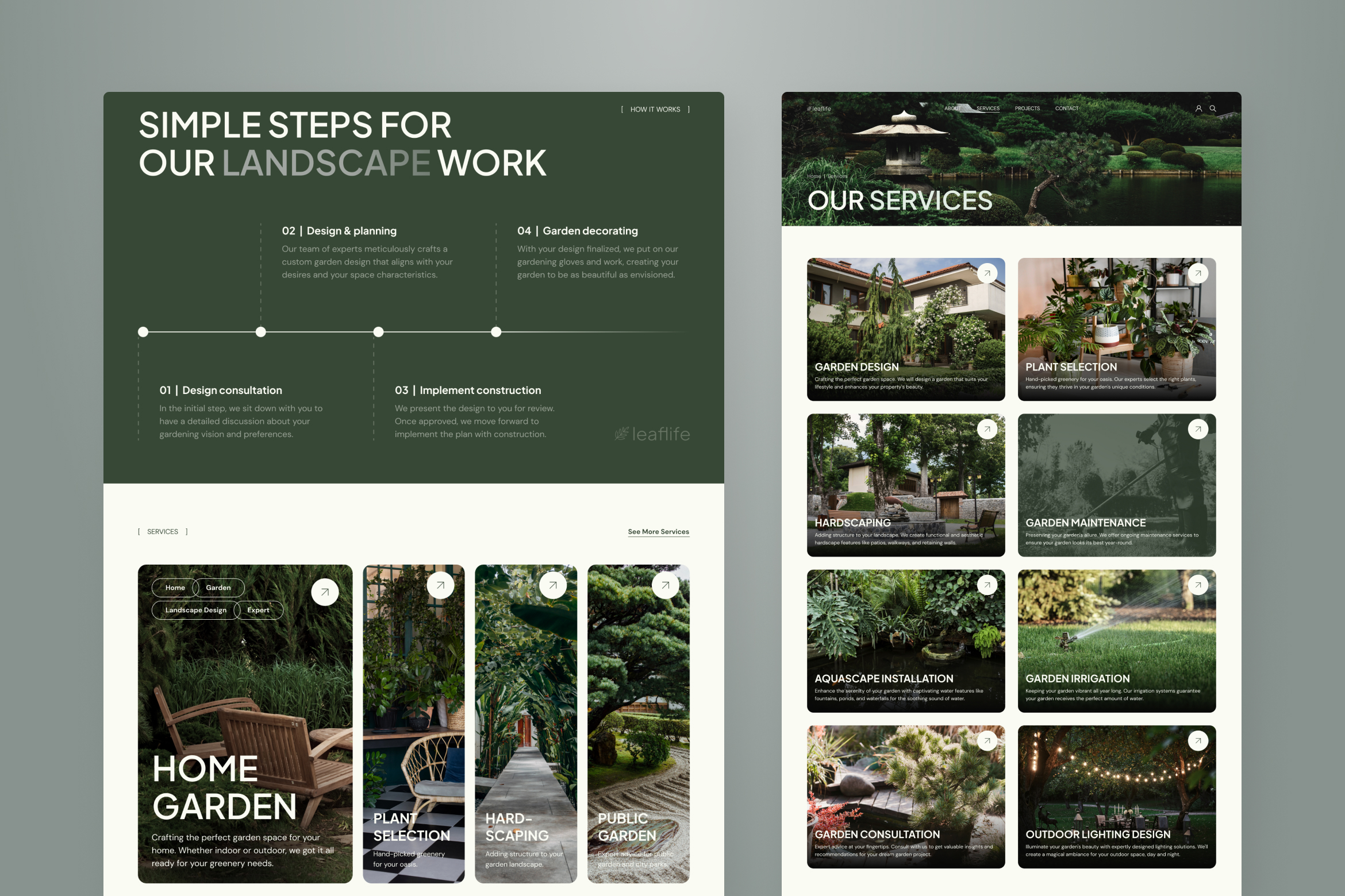 LeafLife - Garden Landscape Design Service Website Figma Template - 4