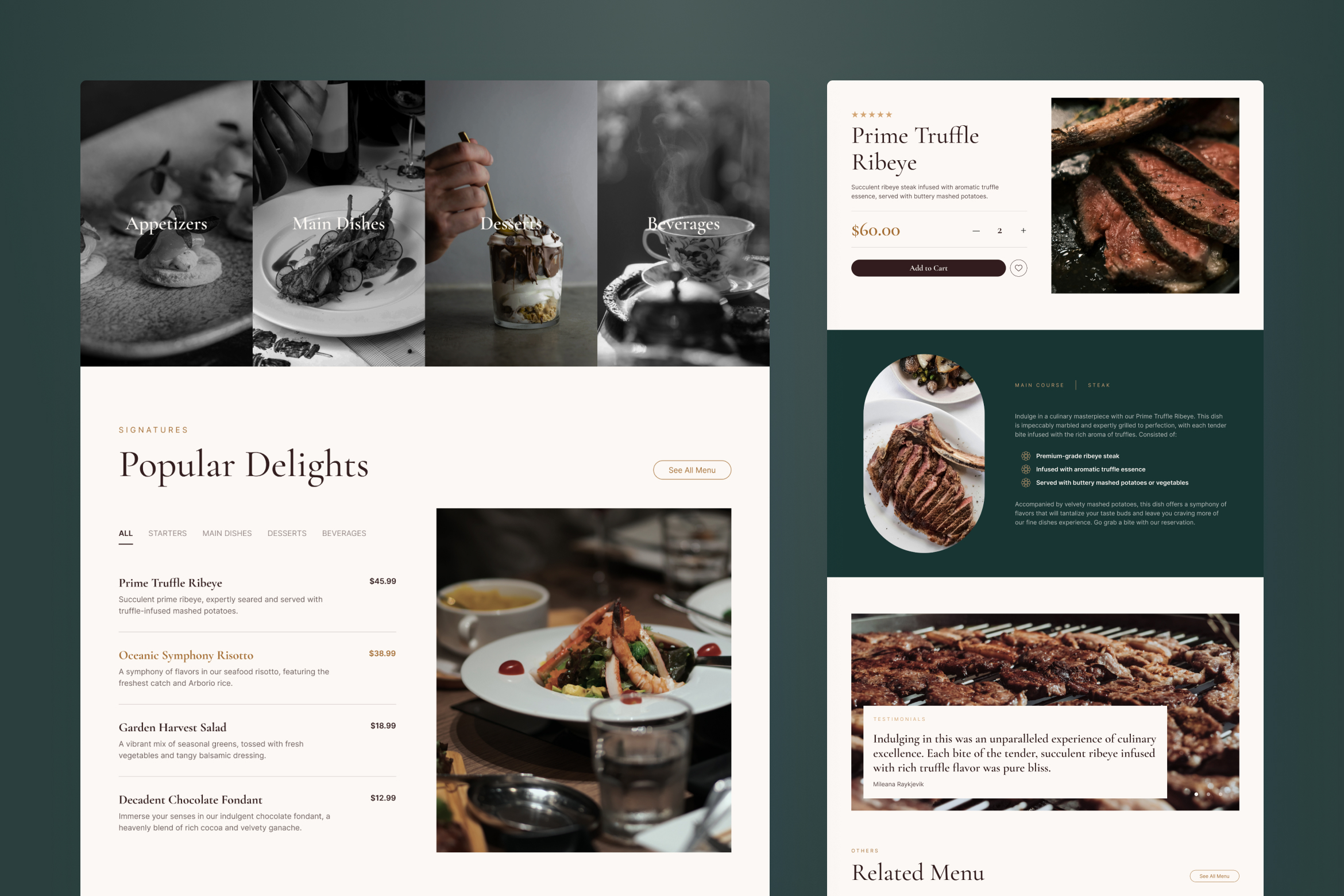 LuxDin - Restaurant Website Figma Template - 3