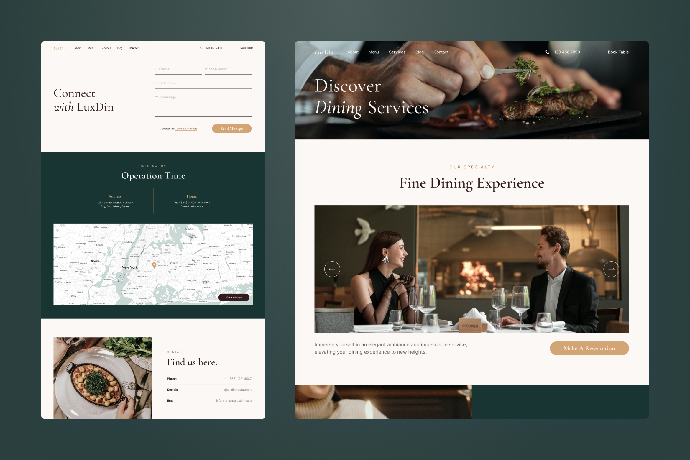 LuxDin - Restaurant Website Figma Template - 6