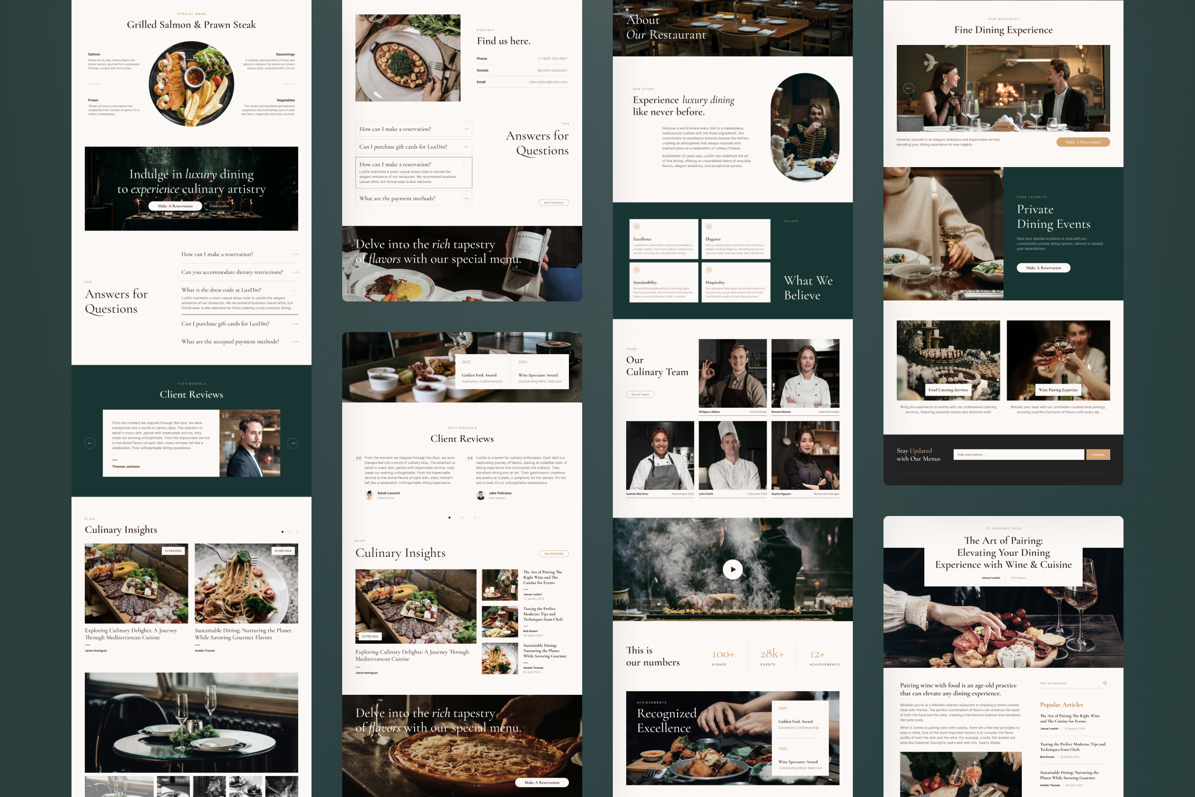 LuxDin - Restaurant Website Figma Template - 7