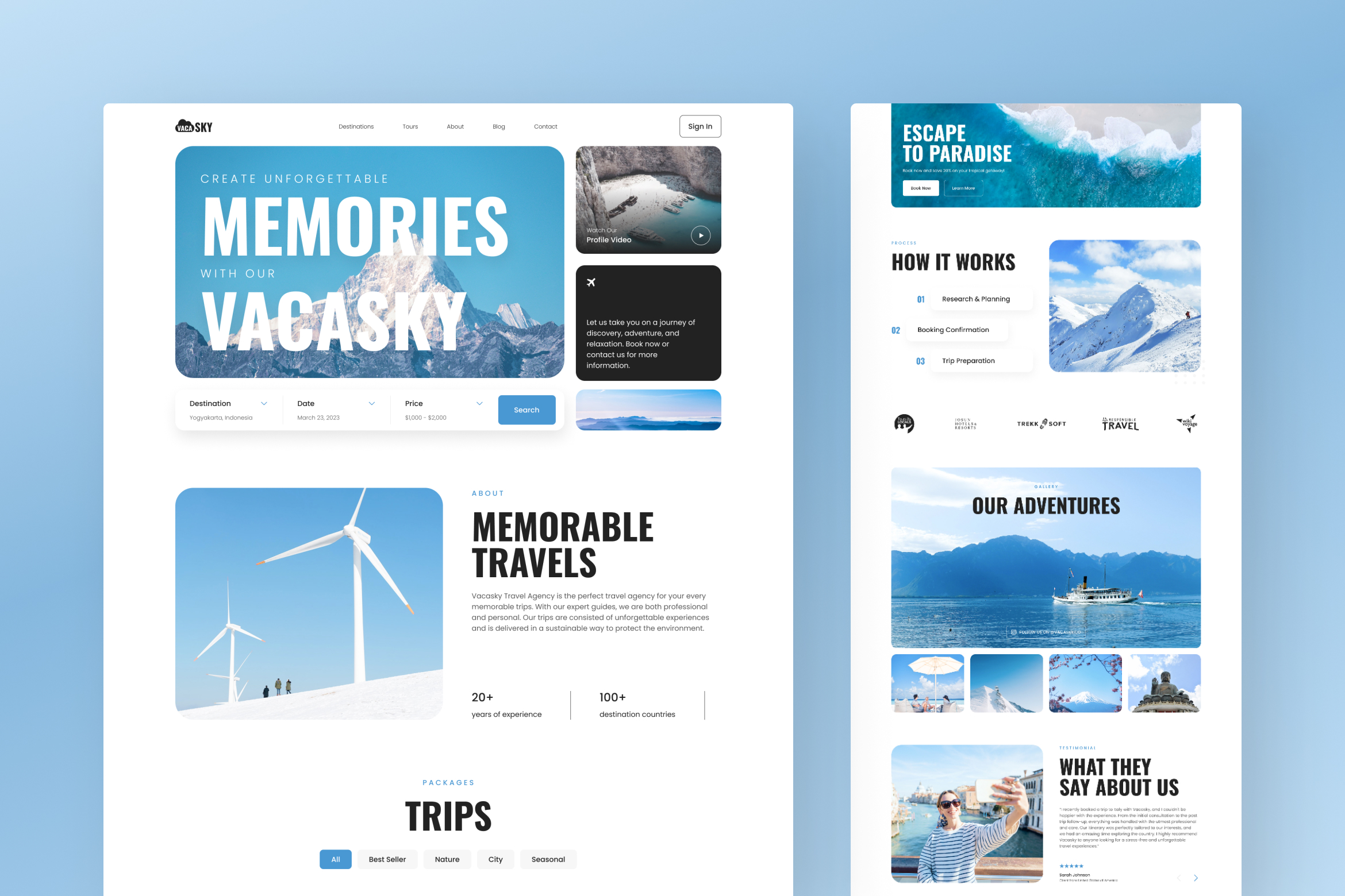 Vacasky - Clean Modern Tour & Travel Agency Figma Template - 7