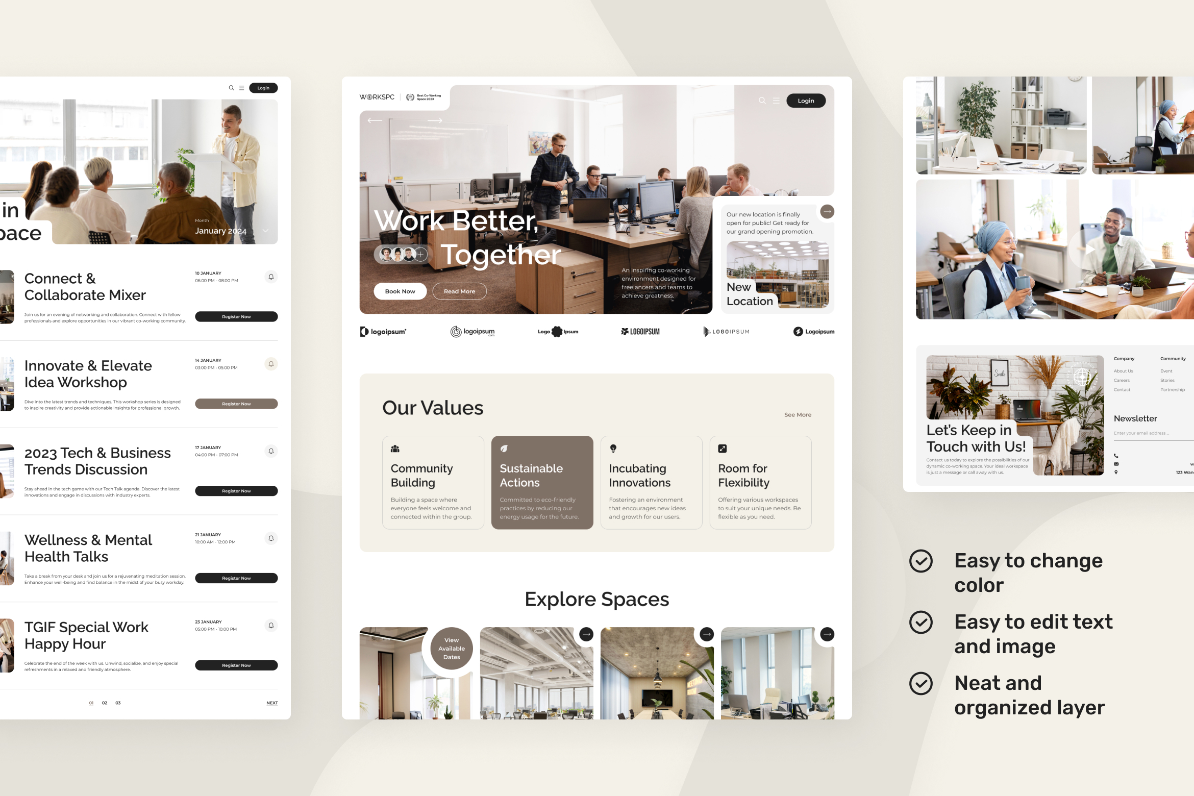 WorkScape - Co-Working Space Website Figma Template - 3