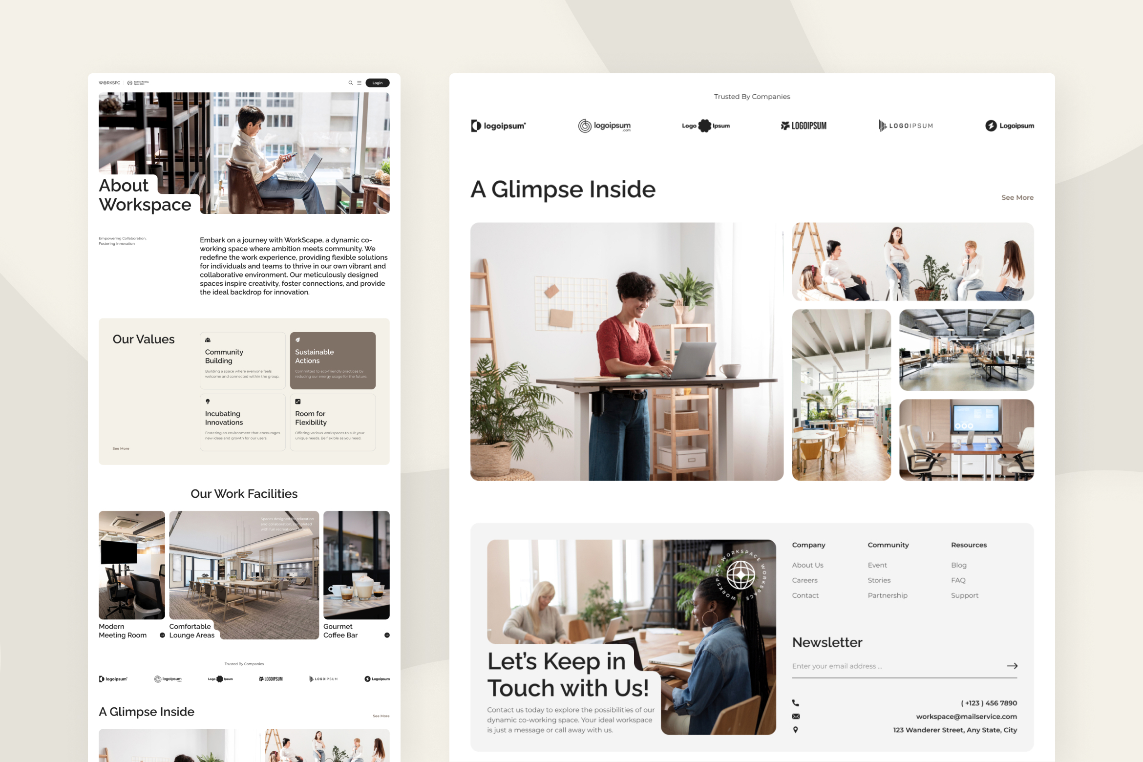 WorkScape - Co-Working Space Website Figma Template - 4