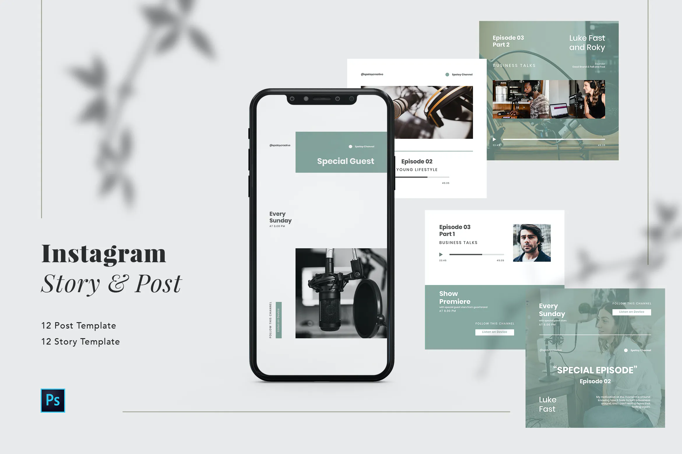 Podcast Instagram Template Canva Design Templates Peterdraw Studio