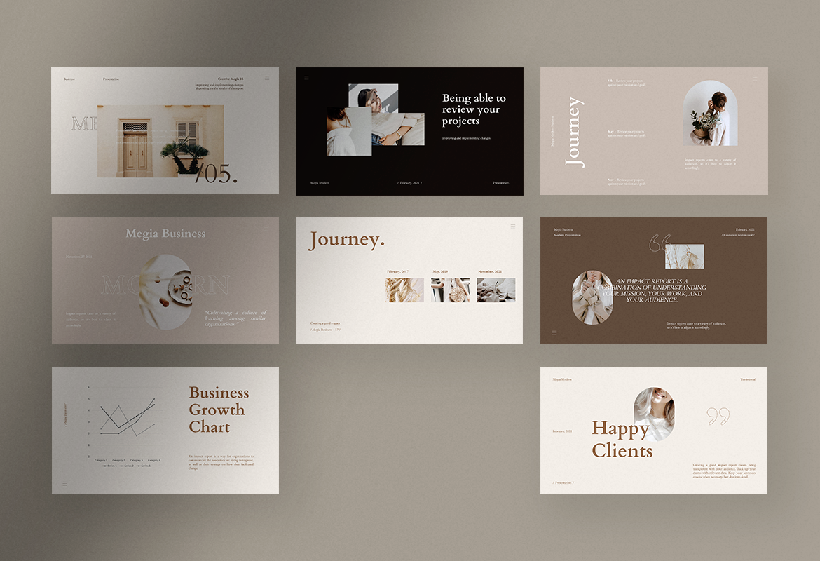 Megia Elegant Presentation Template - Peterdraw.studio