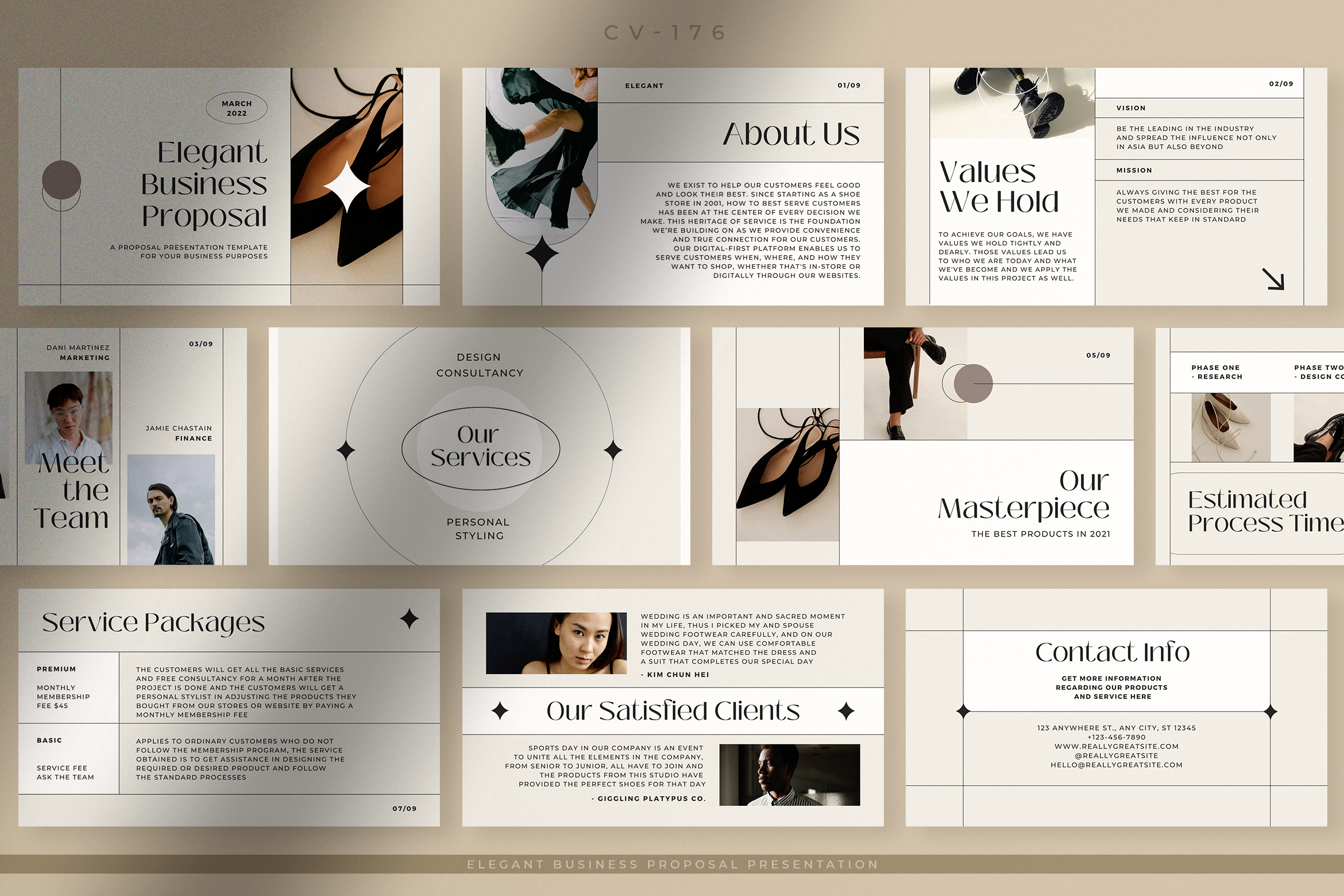 Elegant Minimalist Business Proposal Presentation Canva Template Design  Templates - Peterdraw Studio