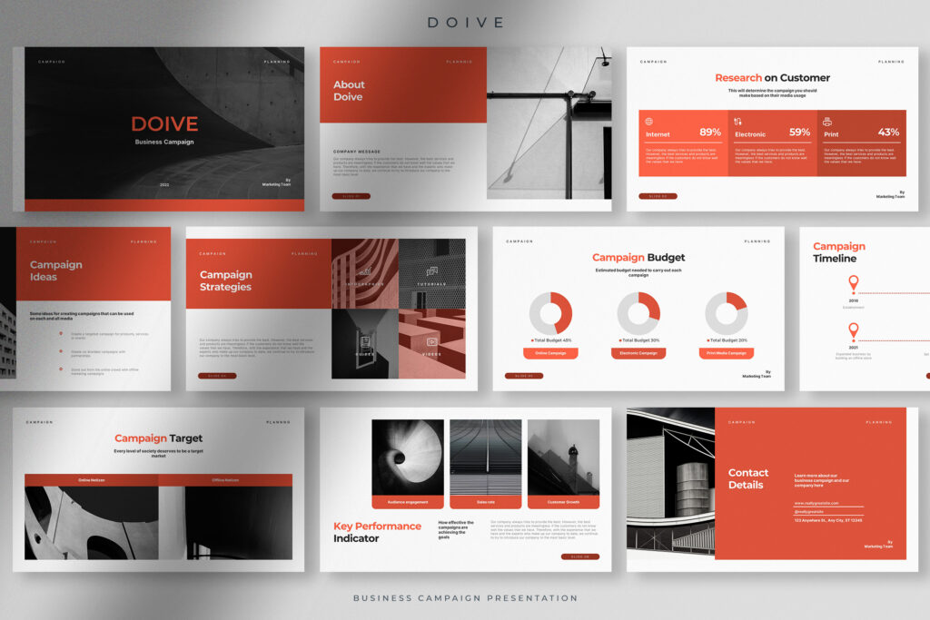 Doive - Clean Business Campaign Presentation Design Templates ...