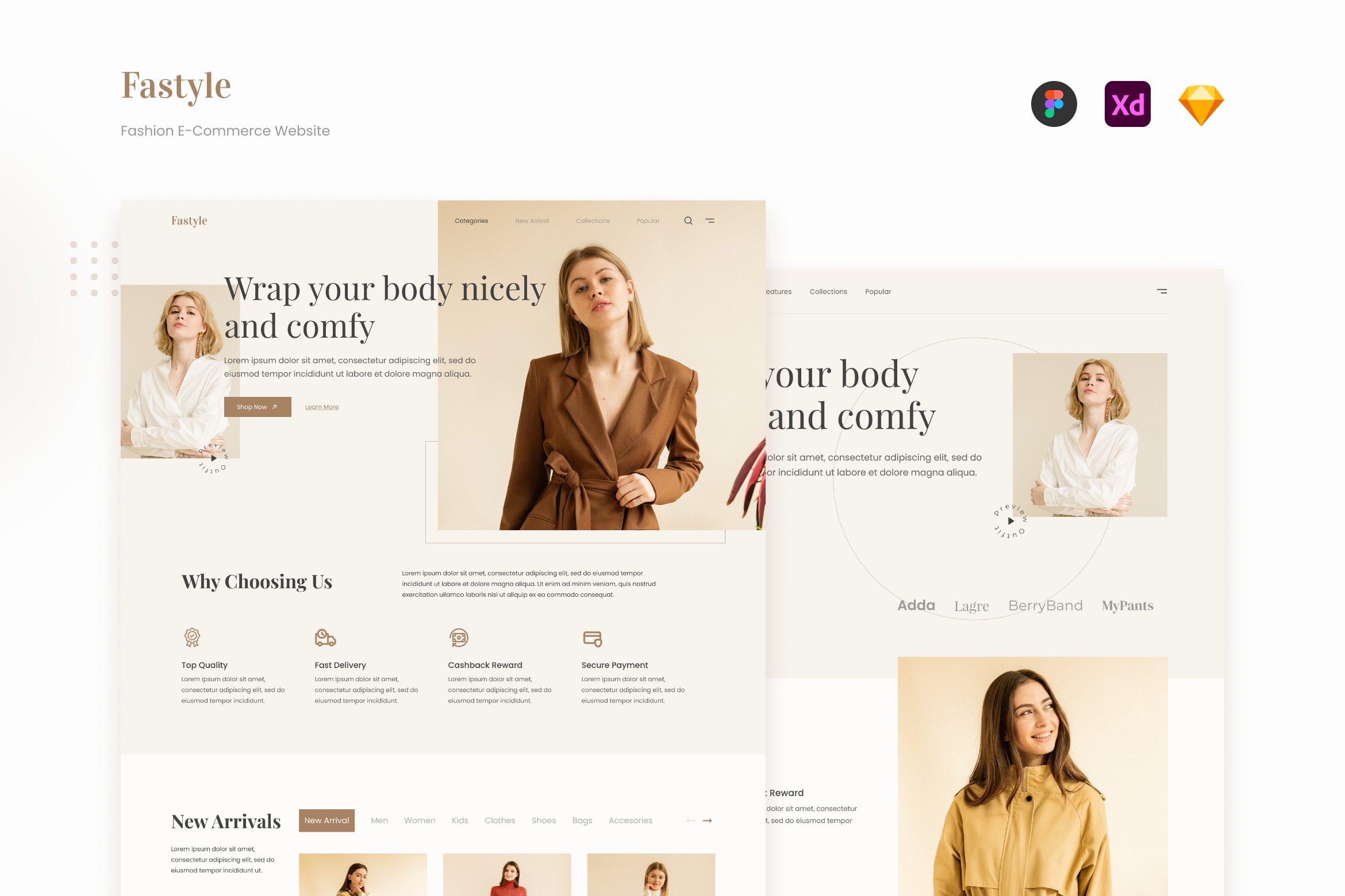 Fastyle - Simple Fashion E-Commerce Website UI