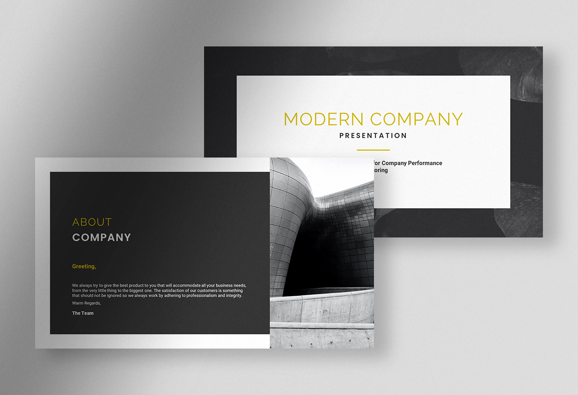 modern company presentation