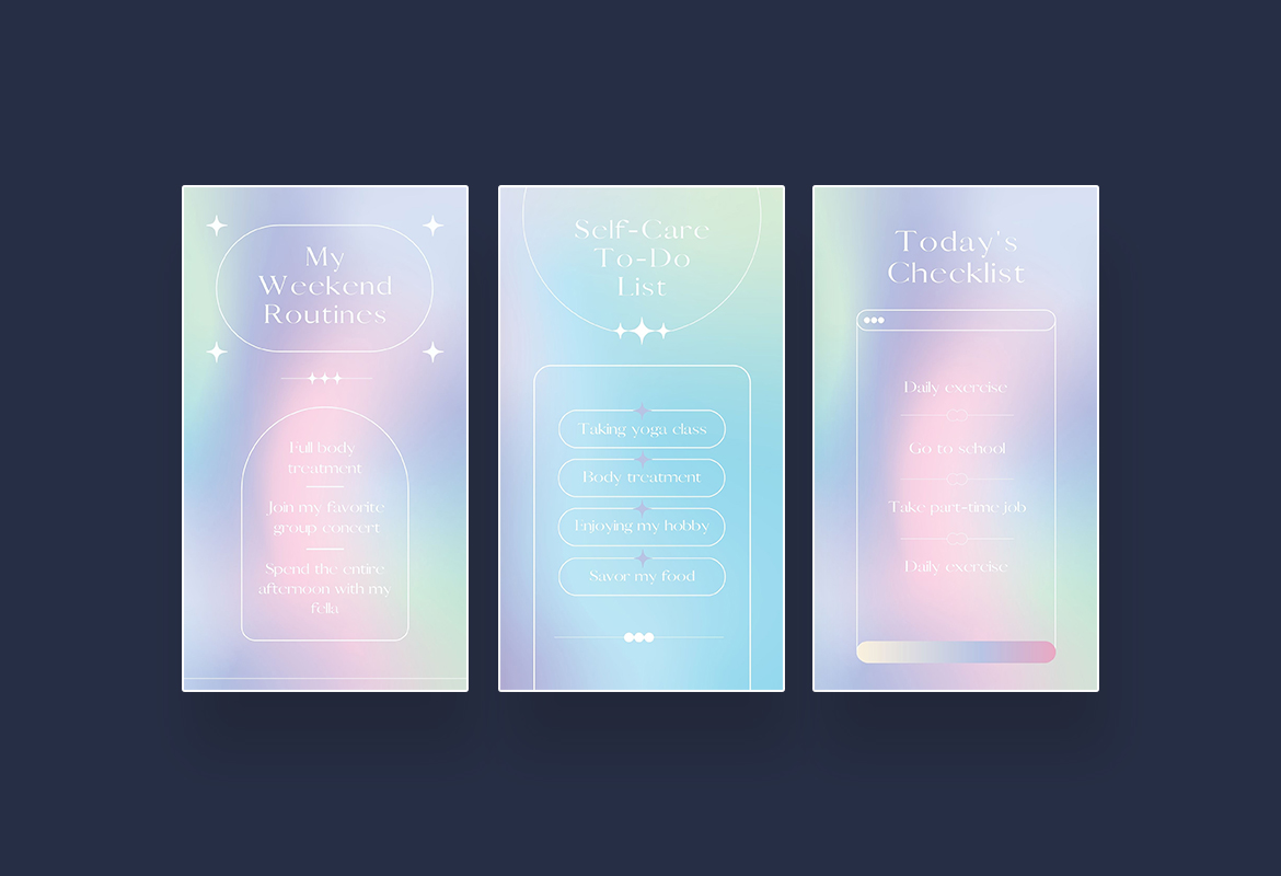 Sparkling Rainbow Gradient Adorkable To Do List Instagram Template ...
