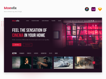 Moevlix - Home Theater Movie Streaming Hero Image