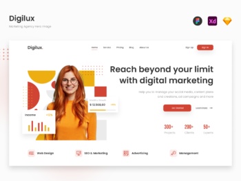 Digilux - Refreshing Modern Marketing Agency Hero Image