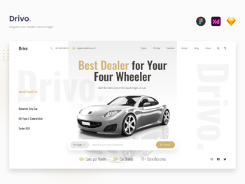 Drivo - Fancy Elegant Car Dealer Website Hero Image