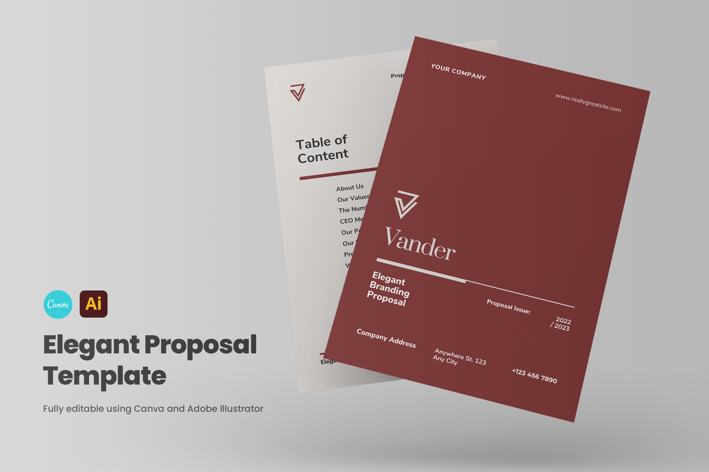 Business Proposal Template for CANVA & ILLUSTRATOR Proposal Template, Easy  to Use, Modern Template, Business Proposal, Brief Proposal 