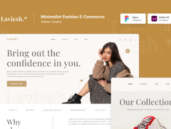 Laviesh – Minimalist Fashion E-Commerce Website with White Caramel and Black colors