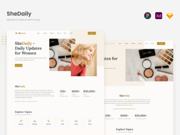 SheDaily, the minimalist lifestyle fashion blog template with White Bronze and Beige colors