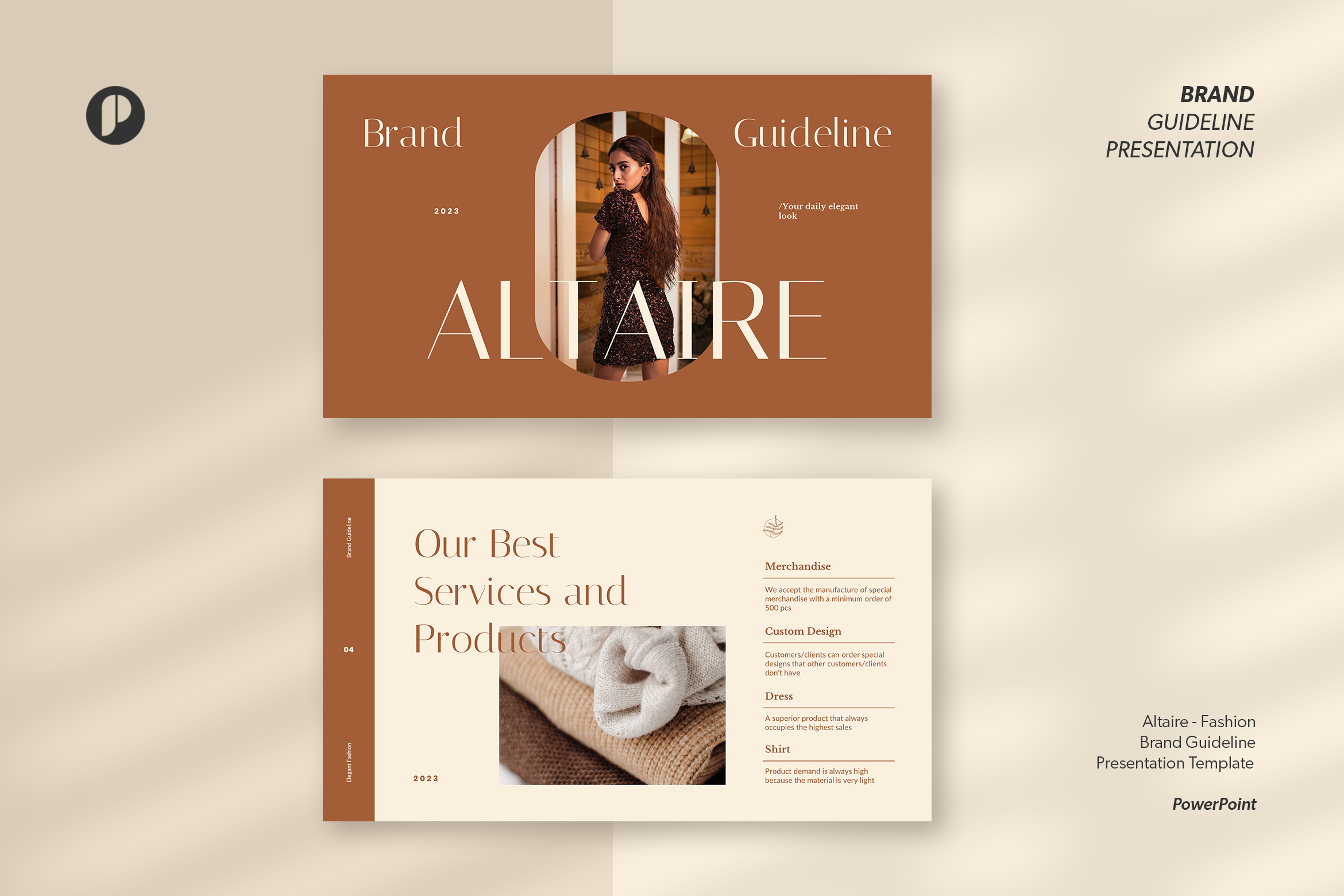 Altaire - Brown Elegant Fashion Brand Guideline Presentation