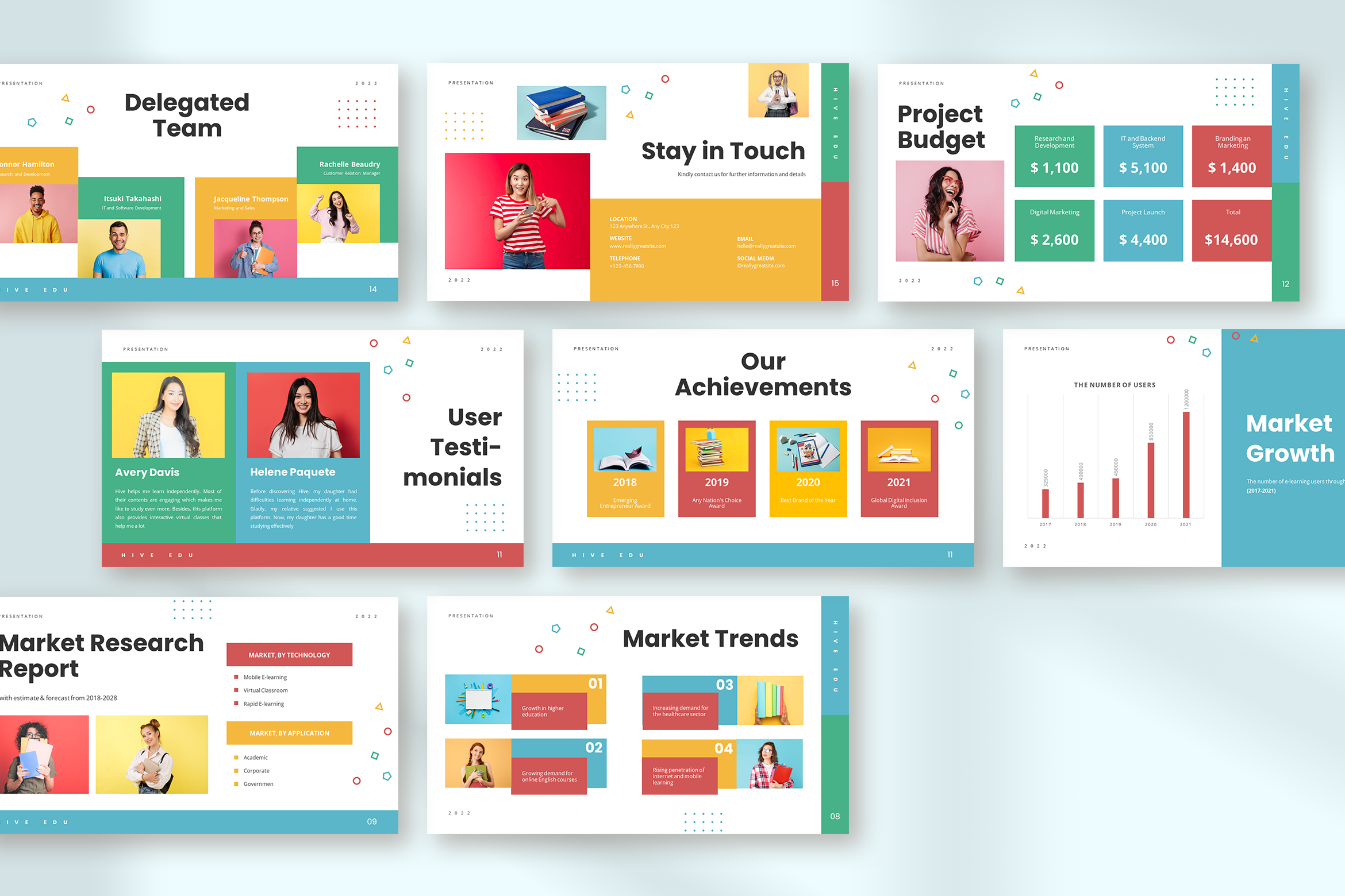 Hive – Colorful Creative Modern Startup PowerPoint Presentation Design ...