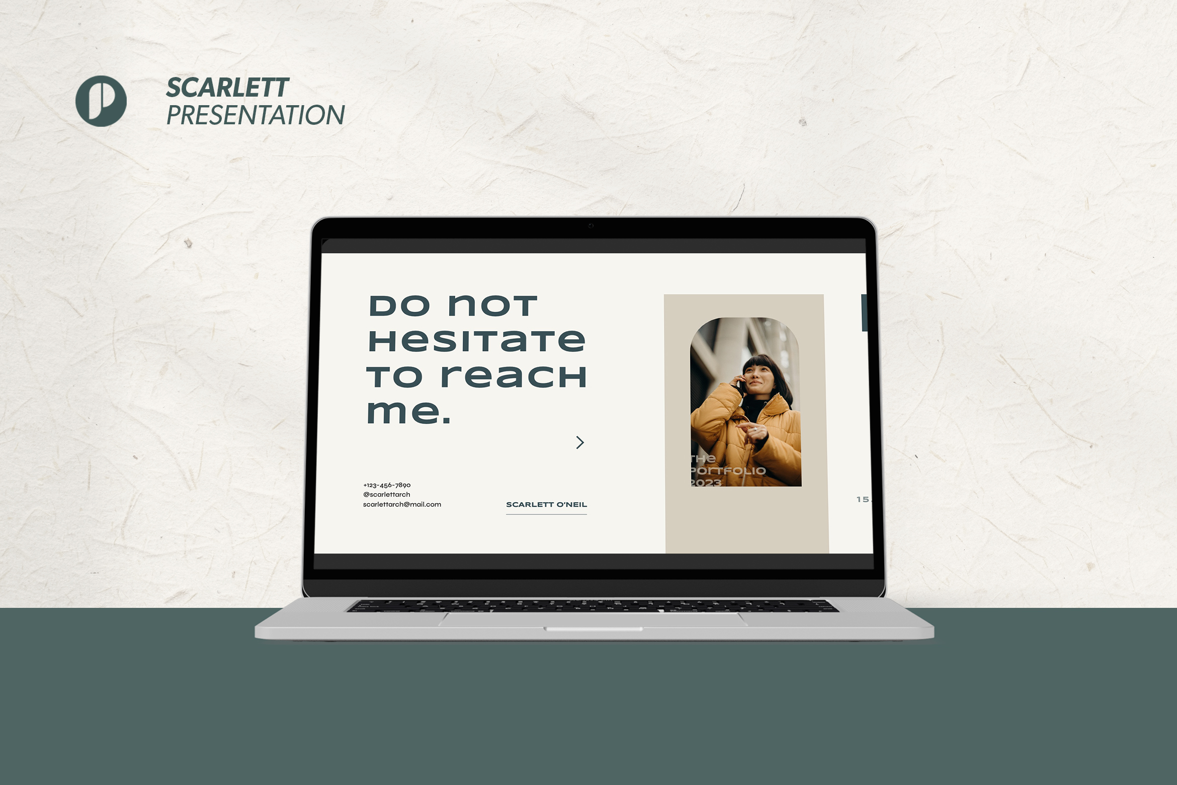 Scarlett – Emerald White Minimalist Personal Portfolio Presentation ...