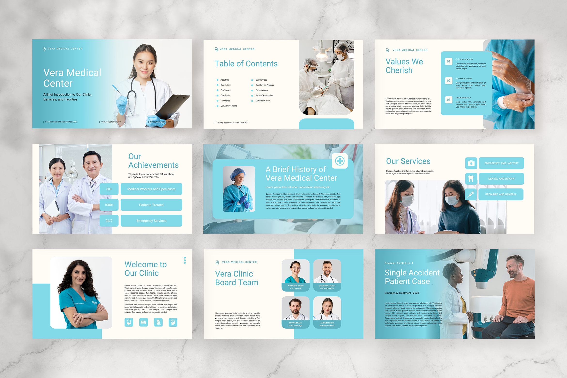 VERA – Clear Blue Sky Minimalist Medical Clinic Profile