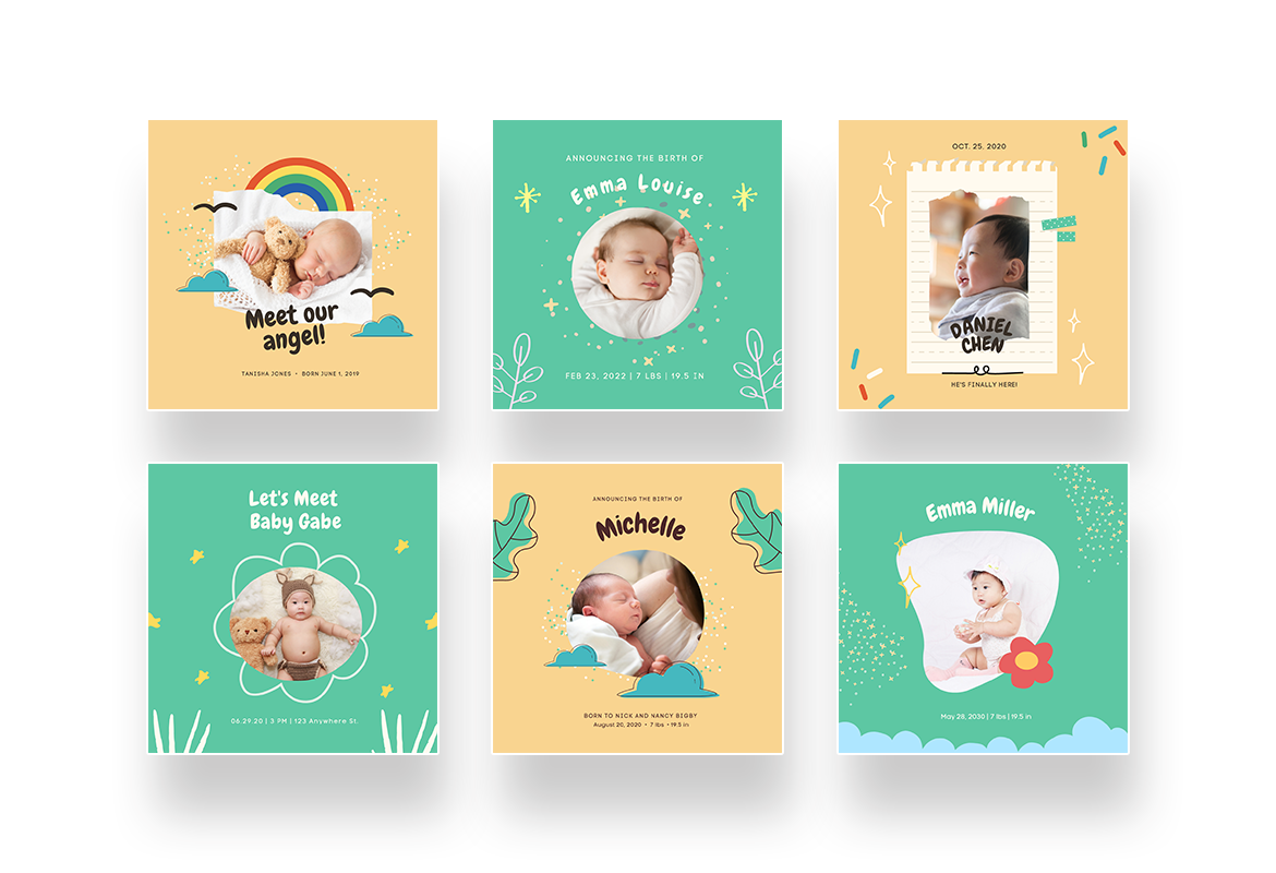 10 Newborn Baby, Kids Photo Album Design PSD Templates 2023