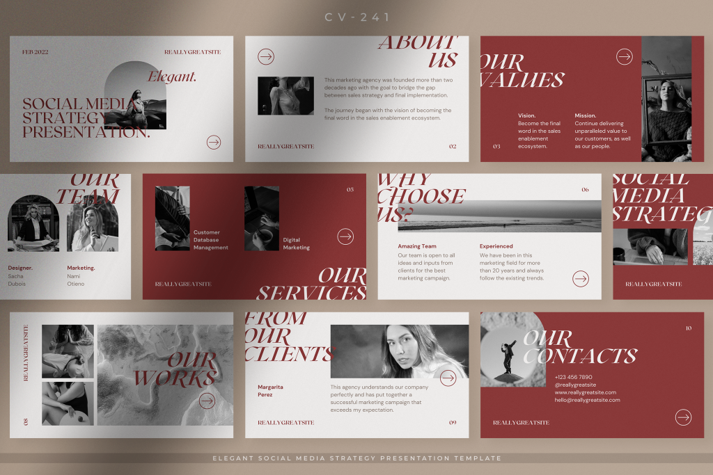 Radish Elegant Social Media Strategy Presentation Canva Design ...